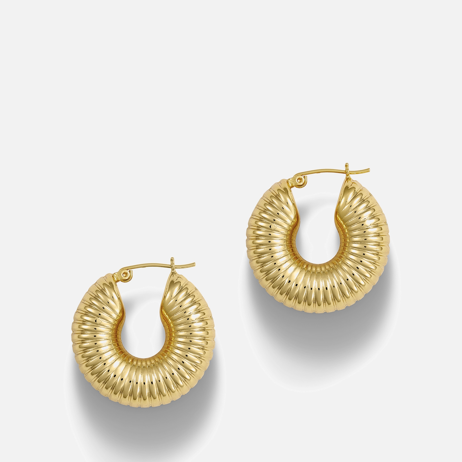 Anni Lu Ripple 18k Gold-Plated Hoop Earrings