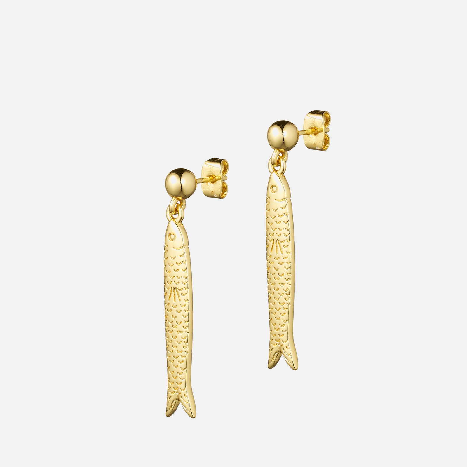 Anni Lu Hippie Fish 18k Gold-Plated Earrings