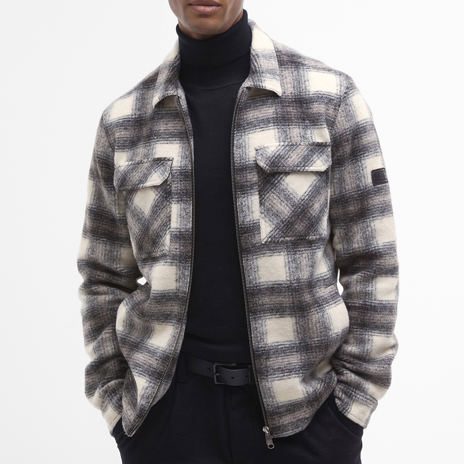 Barbour International Clayton Brushed Fleece Overshirt - M