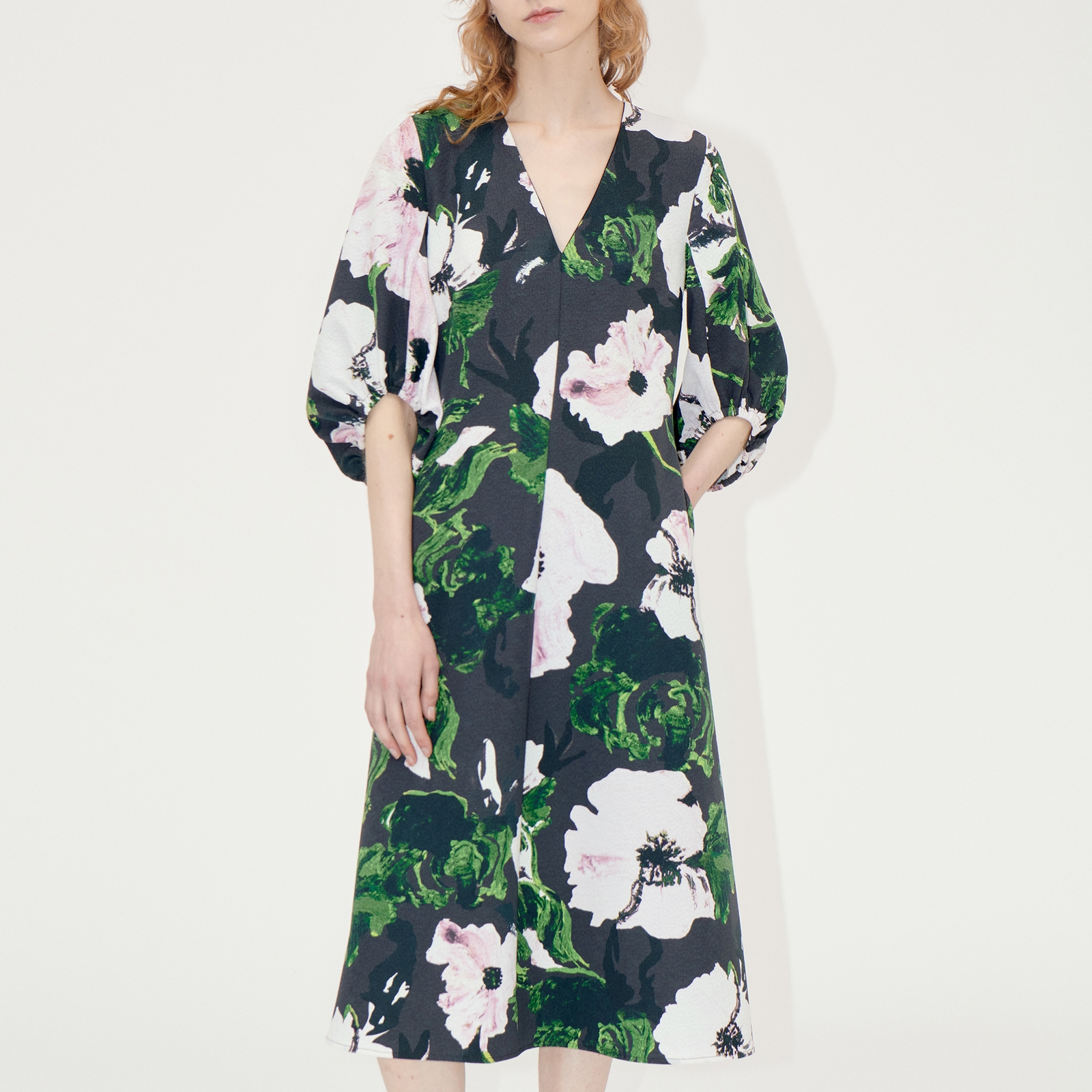 Stine Goya Crepe Midi Dress - XL