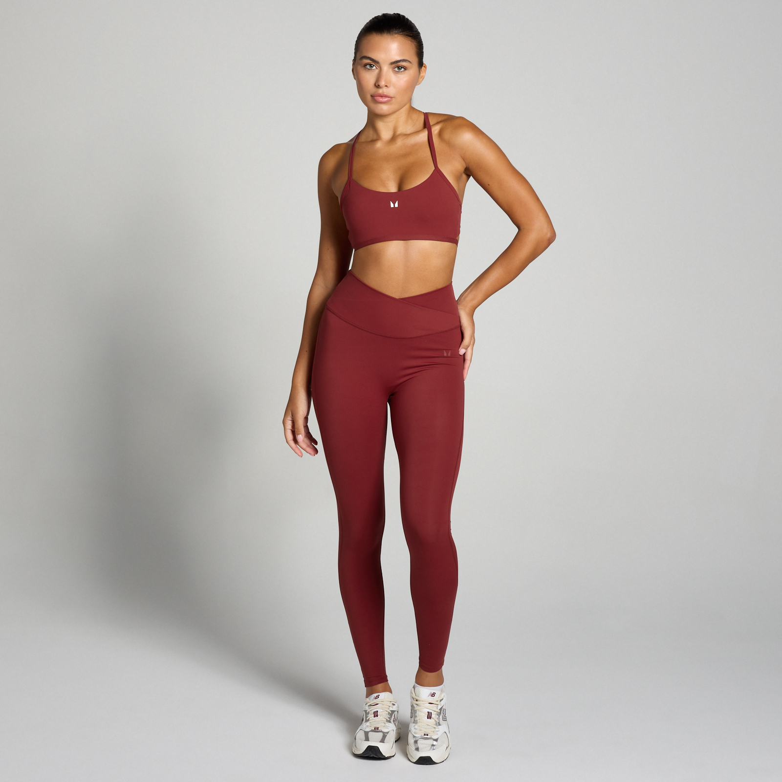 5059883391700 - MP Damen Tempo Sport-BH mit gekreuzten Rückenträgern – Kirsche - XXL