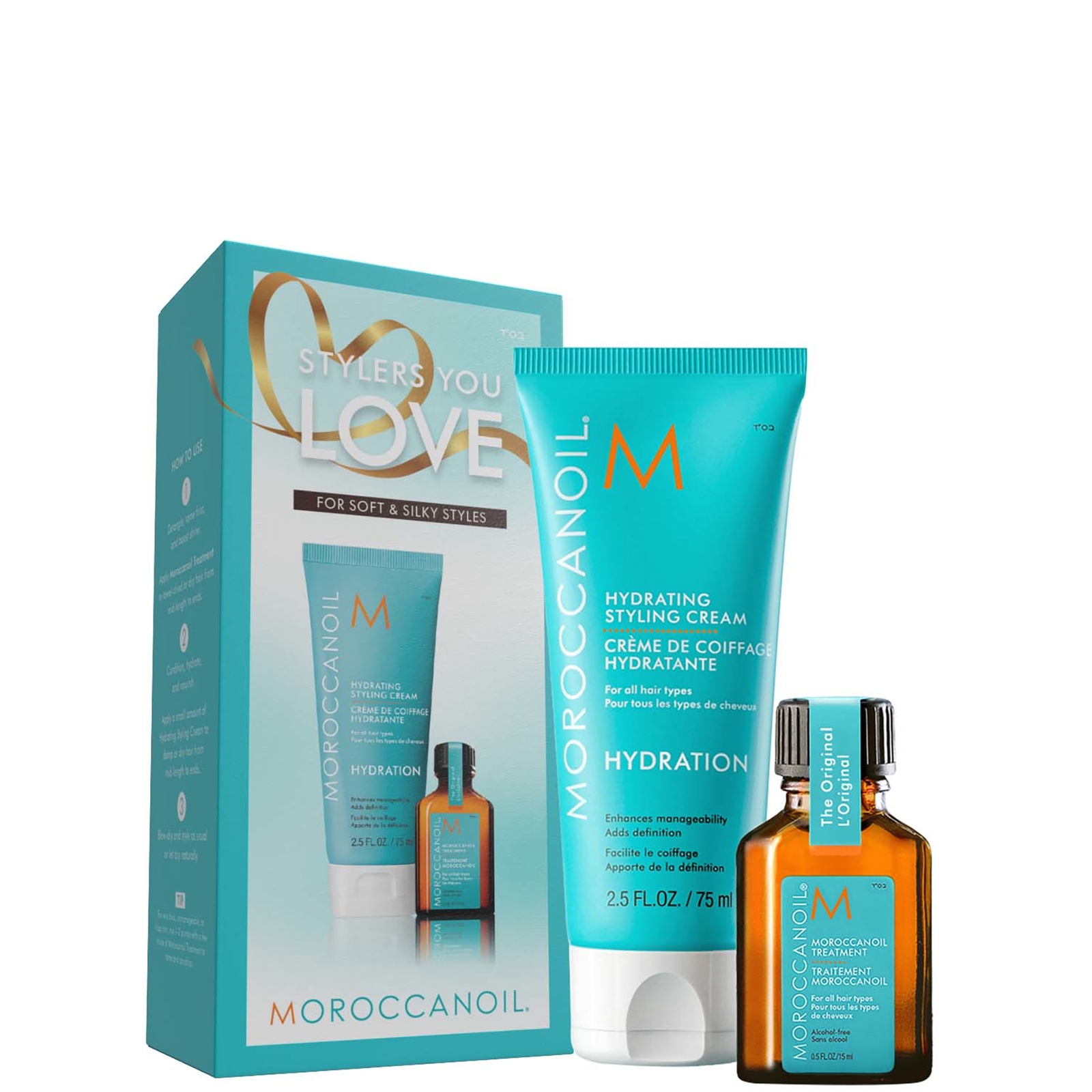 

Moroccanoil Stylers You Love Duo - Hydrating Styling Cream 75ml with a Free Moroccanoil Treatment 15ml