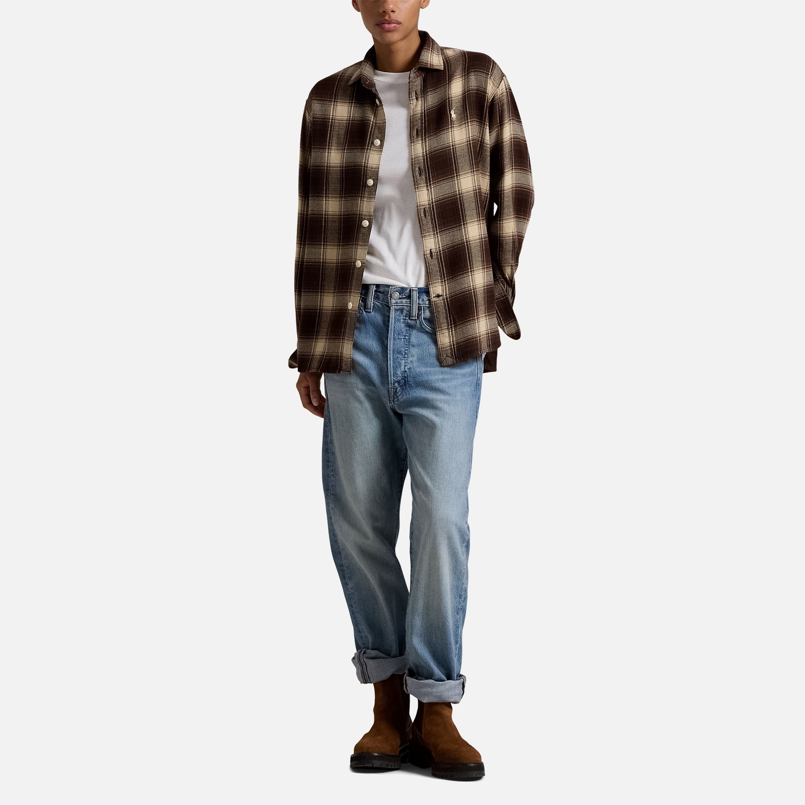 Polo Ralph Lauren Checked Cotton-Flannel Shirt – UK 6
