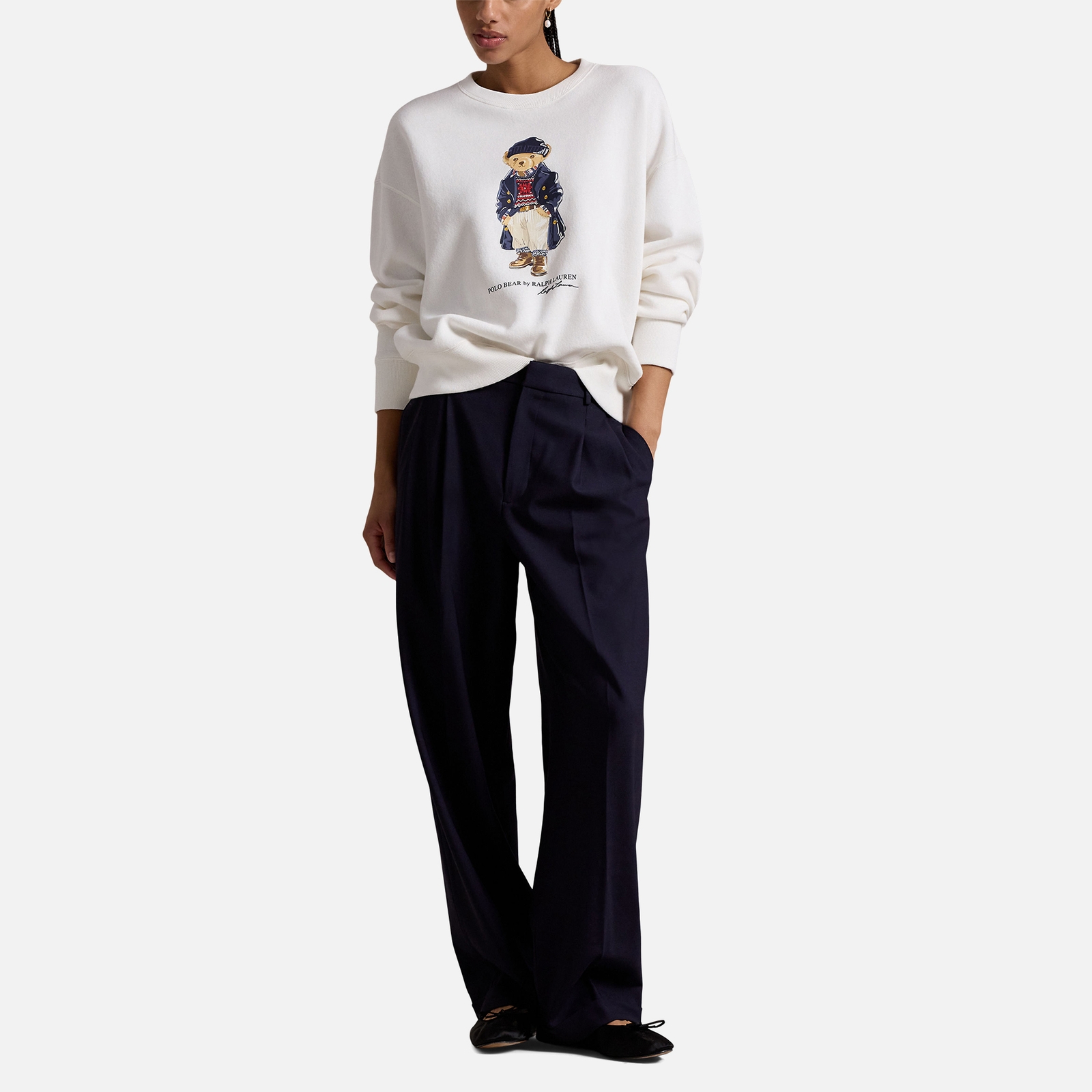 Polo Ralph Lauren Bear Cotton-Blend Jersey Jumper - S