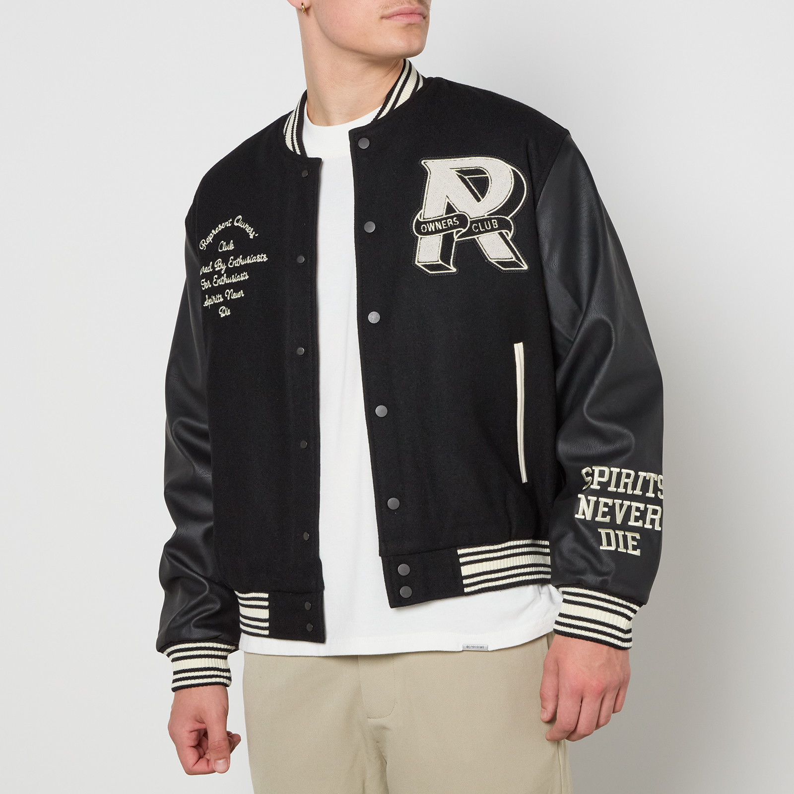REPRESENT Owners Club Wool-Blend Varsity Jacket - S