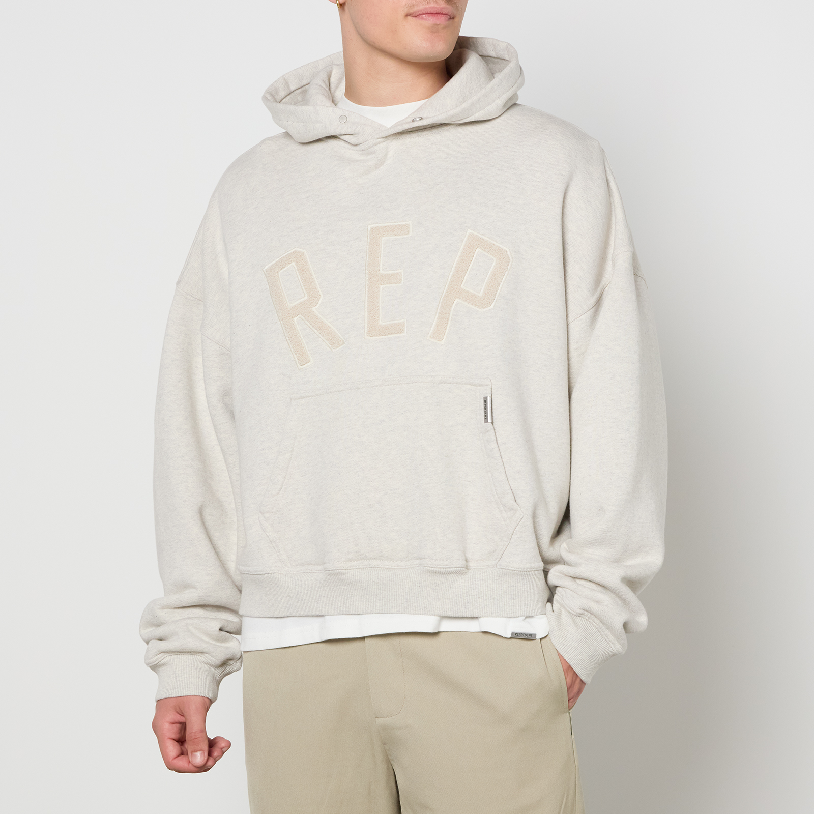 REPRESENT Rep Appliqué Cotton-Jersey Hoodie - XS