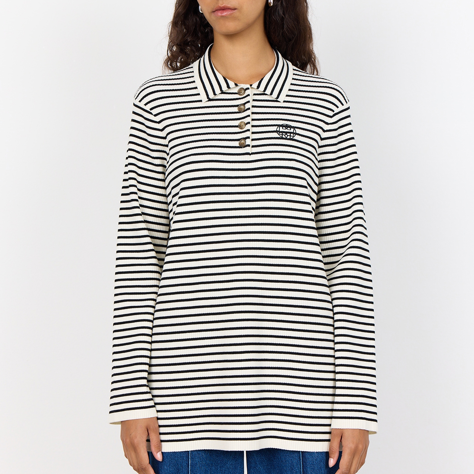 Leveté Room Kirstyn Striped ECOVERO™ Viscose-Blend Top - L