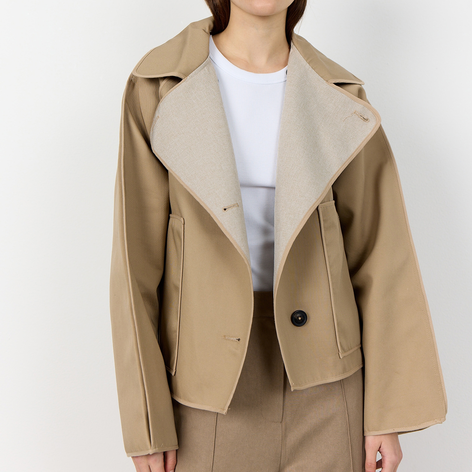 Leveté Room Karima Cotton-Blend Twill Jacket - L / 40
