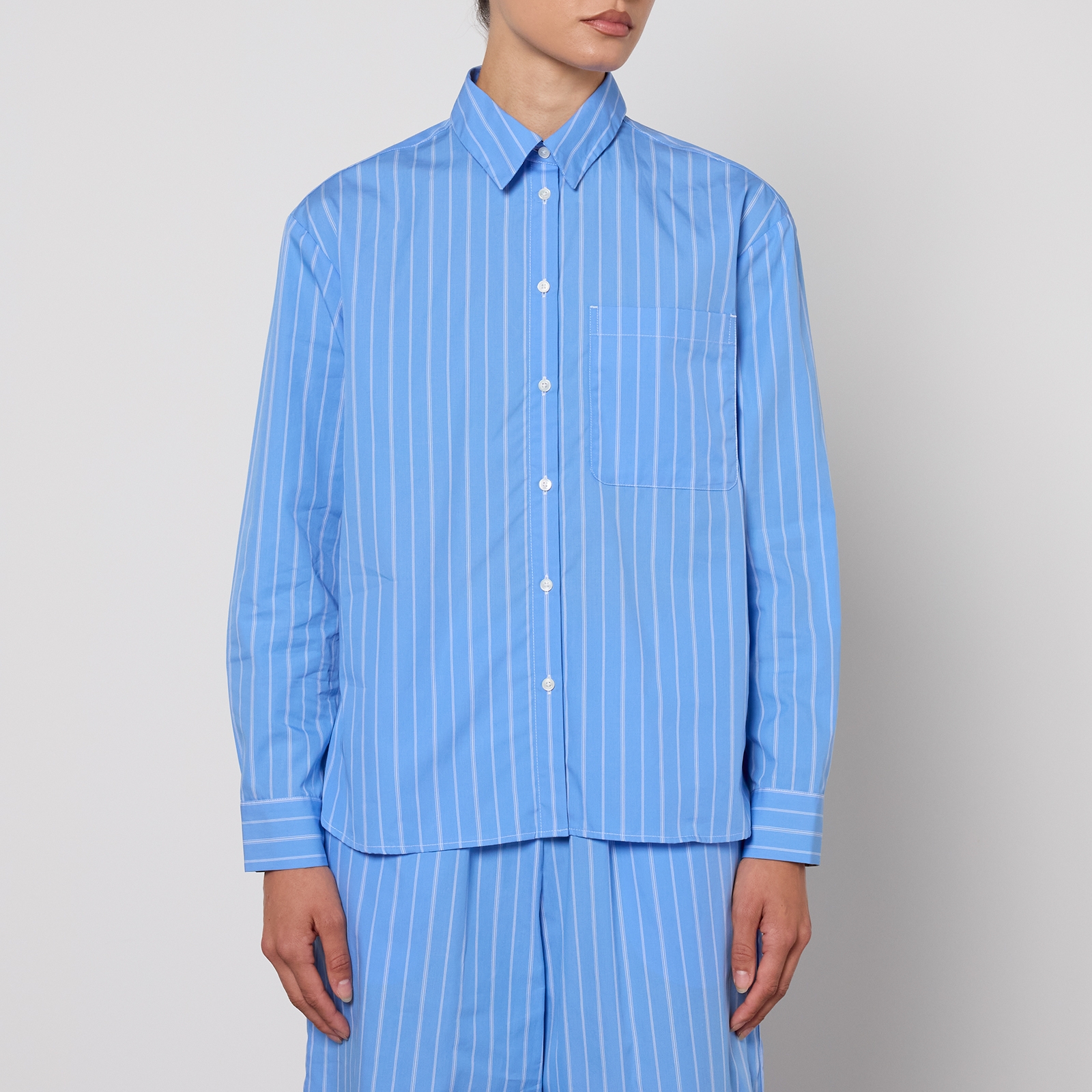 MAX&Co. Bari Cotton-Poplin Boyfriend Shirt - UK 14