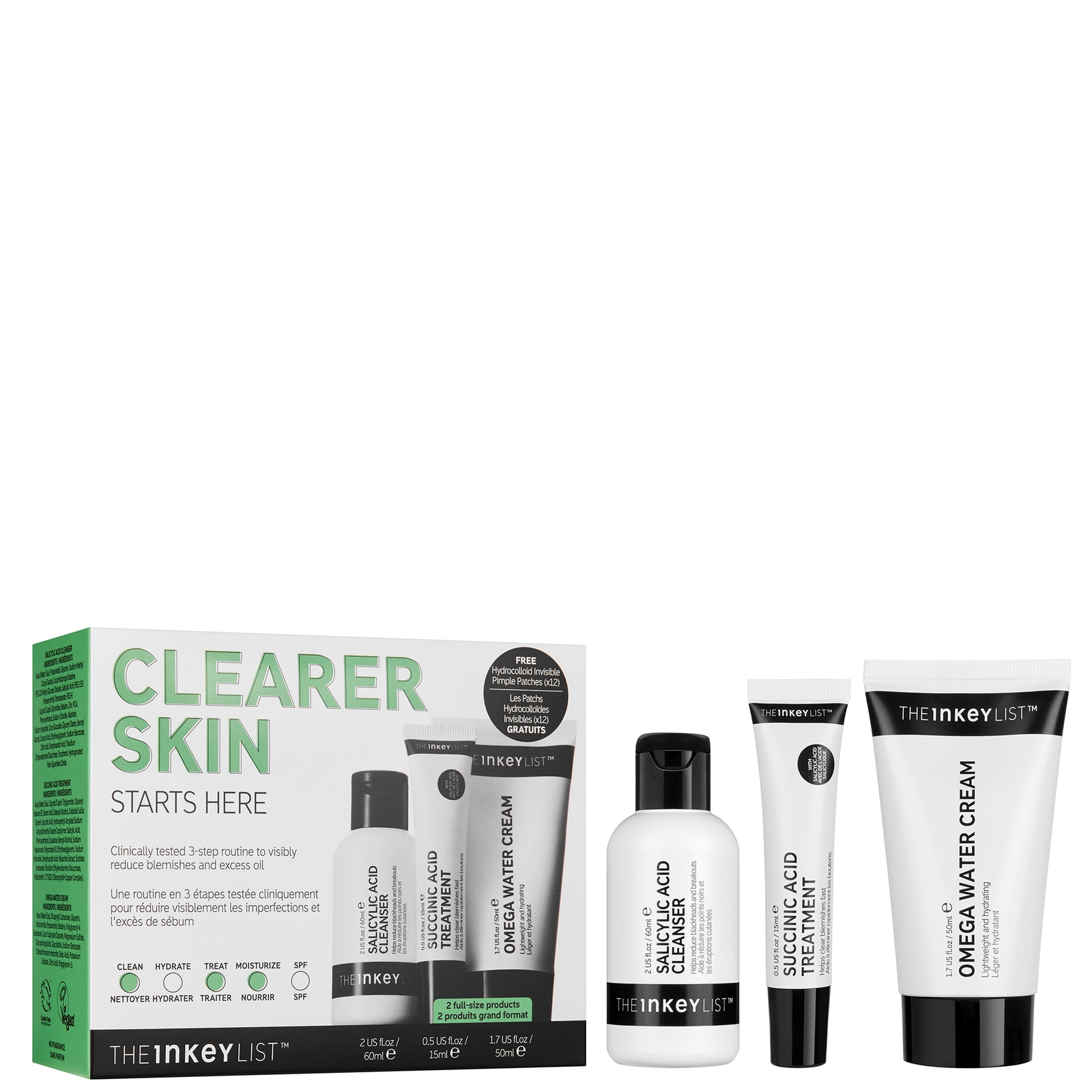THE INKEY LIST THE INKEY LIST CLEAR SKIN KIT (WORTH £29.50) 