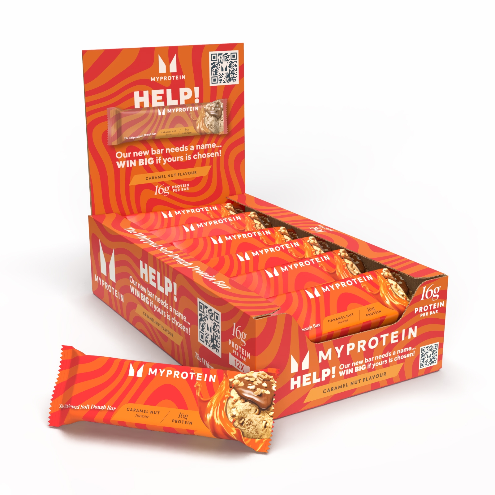 Myprotein UK MyProtein HELP US NAME! Delicious Protein Bar - 12Bars - Caramel Nut