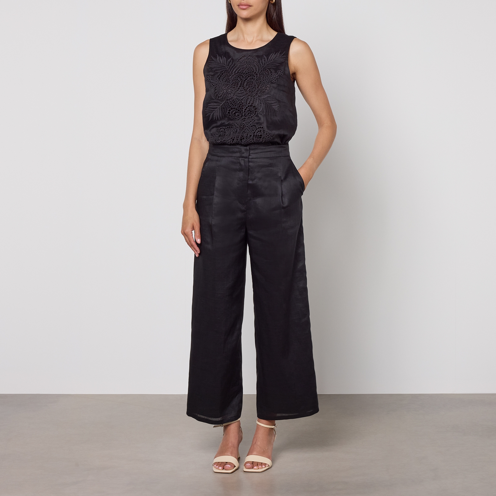 Max Mara Studio Dazzy Gauze Trousers - UK 14