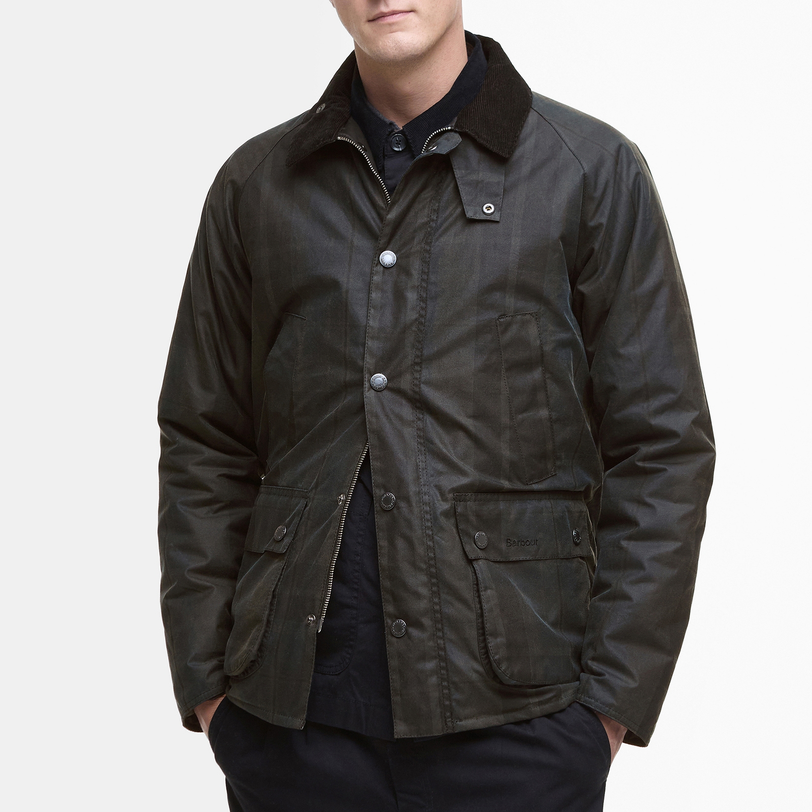 Barbour Modern Check Bedale Waxed Cotton Jacket - XL