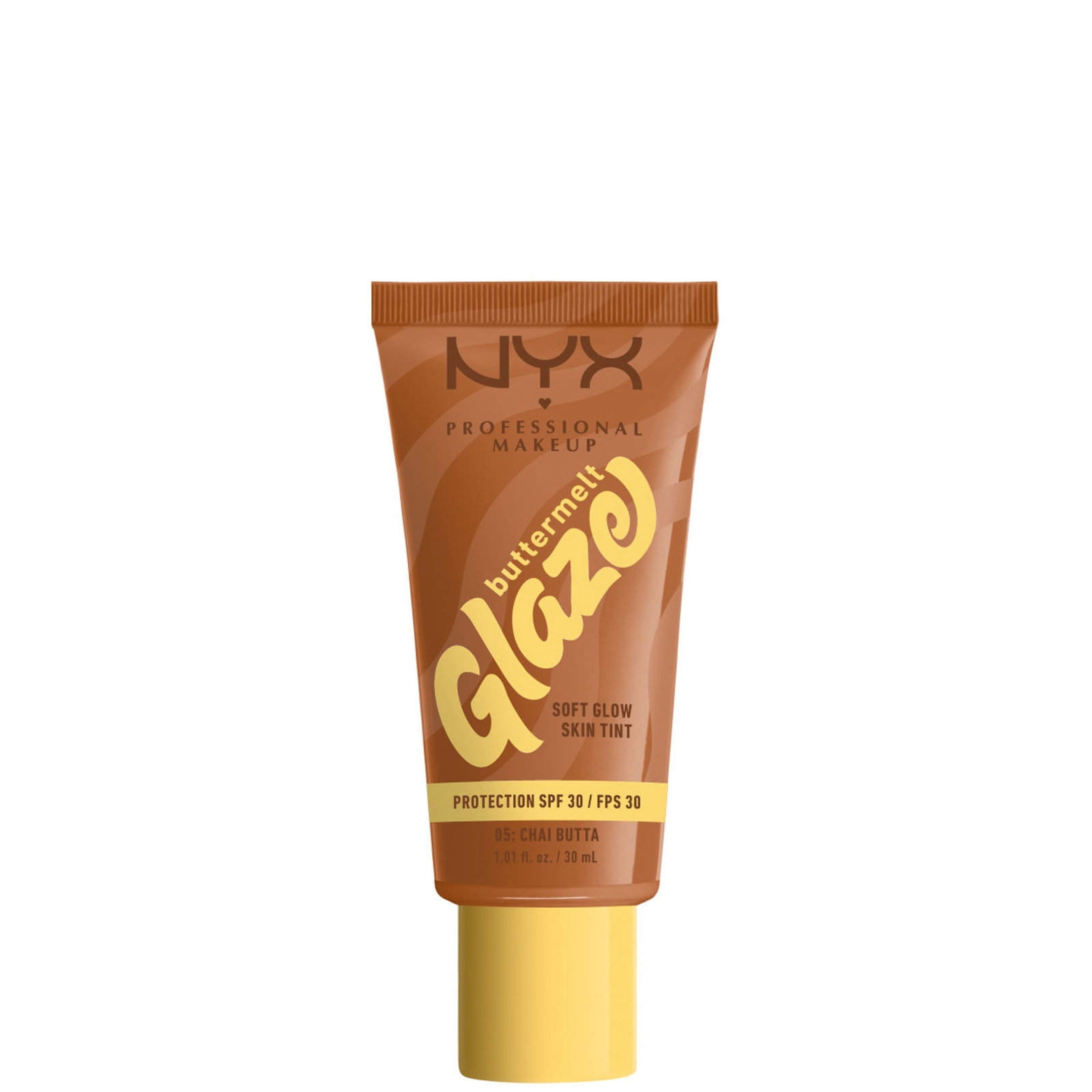 Image of NYX Professional Makeup Buttermelt Glaze Soft Glow Skin Tint + SPF/FPS 30 Foundation (Various Shades) - Chai051