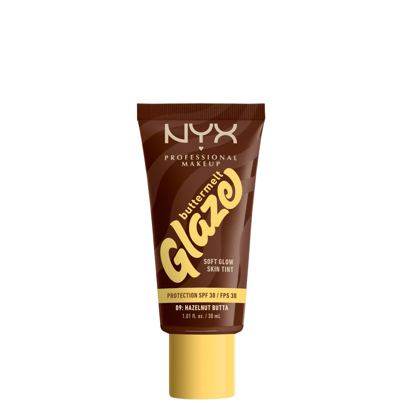 

NYX Professional Makeup Buttermelt Glaze Soft Glow Skin Tint + SPF/FPS 30 Foundation (Various Shades) - Hazelnut