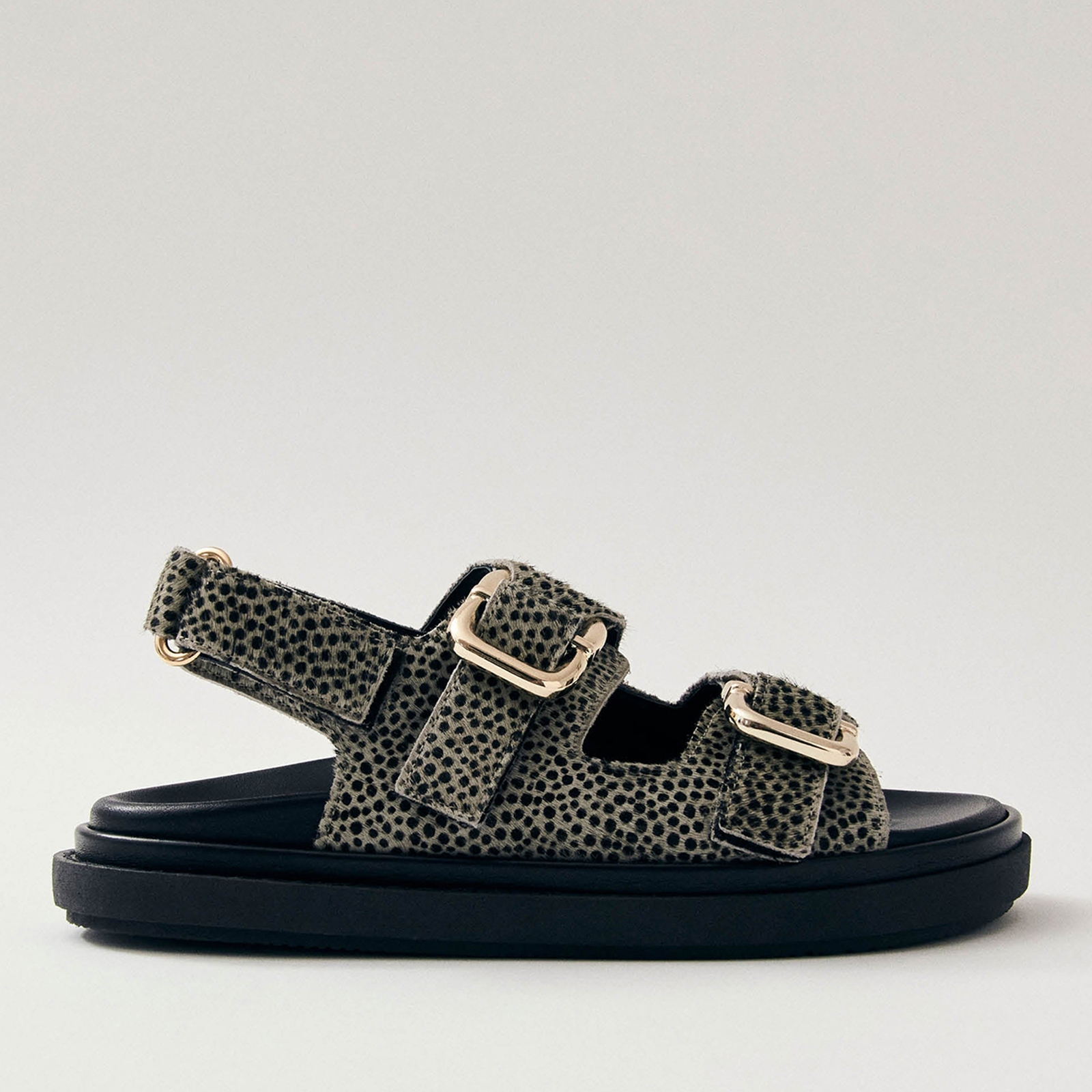ALOHAS Harper Calf-Hair Double-Strap Sandals - UK 3.5