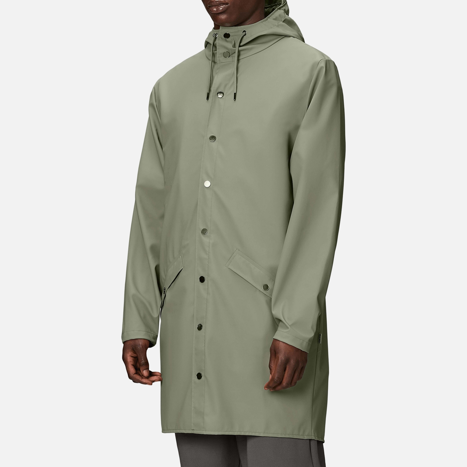 Rains Matte Shell Long Jacket - L