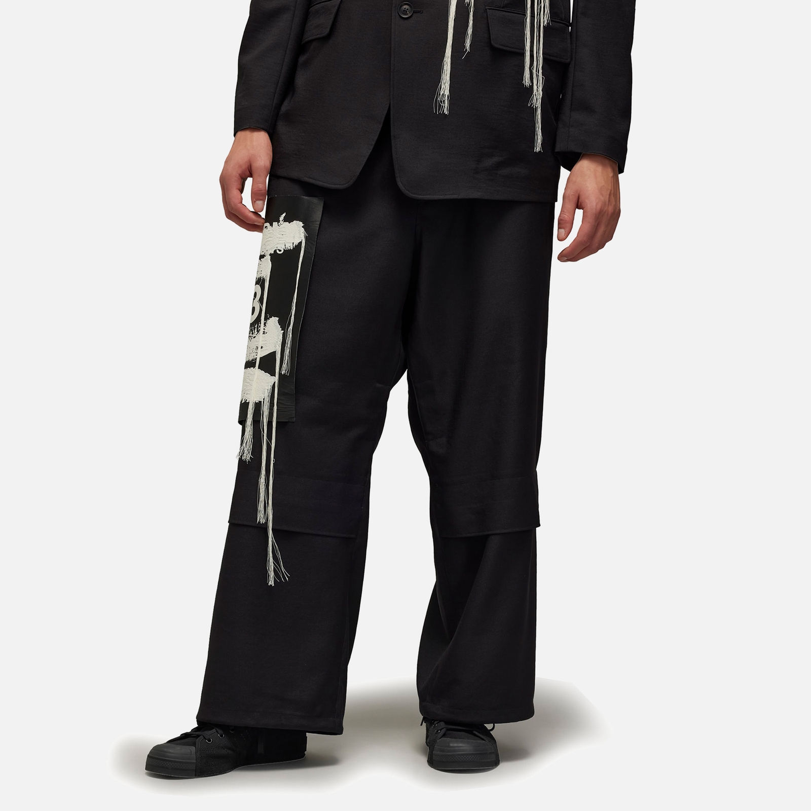 Y-3 Sport Uniform Twill Wide-Leg Trousers - M
