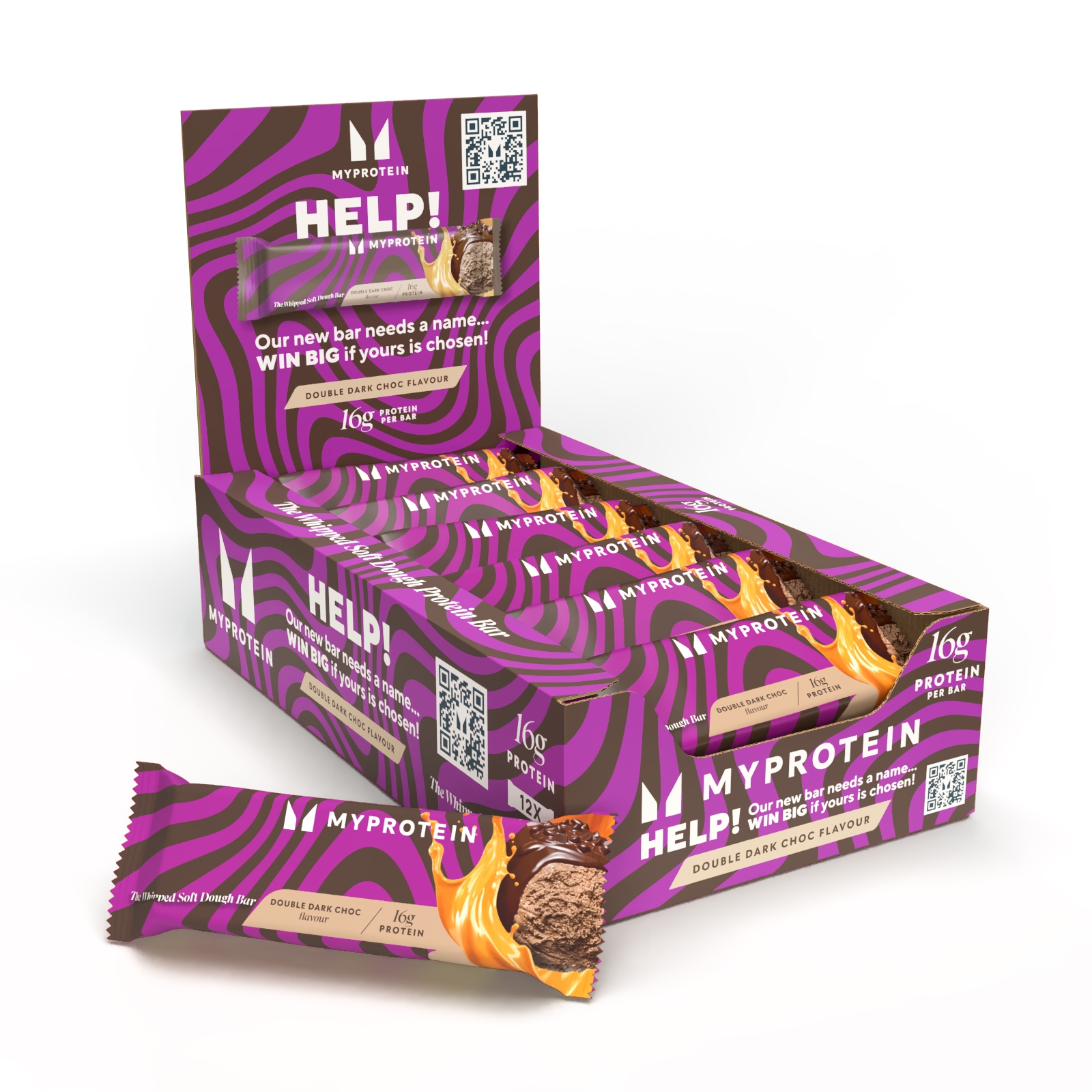 Myprotein UK MyProtein HELP US NAME! Delicious Protein Bar - 12Bars - Double Dark Choc