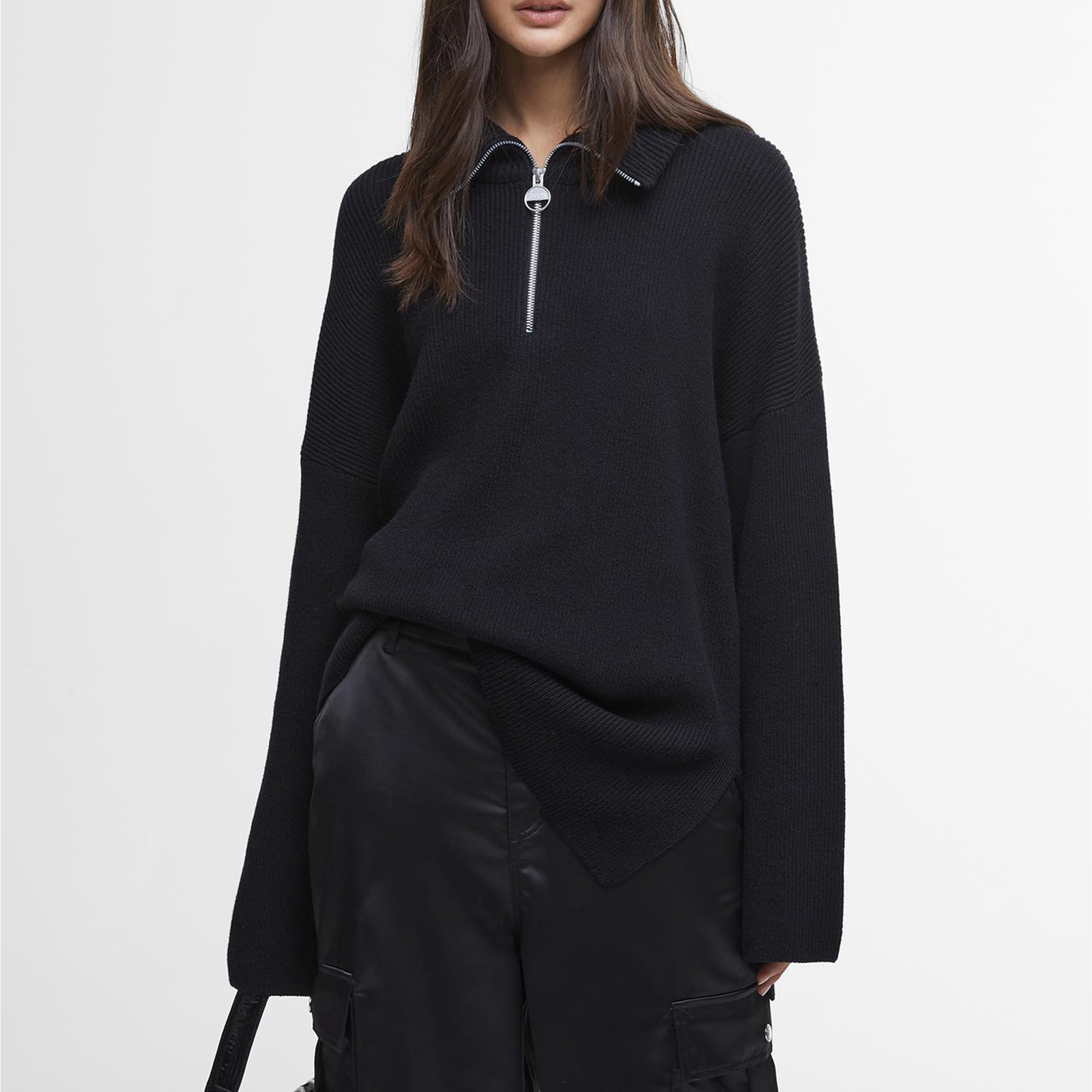 Barbour International Franchesca Cotton-Blend Knitted Jumper - UK 14