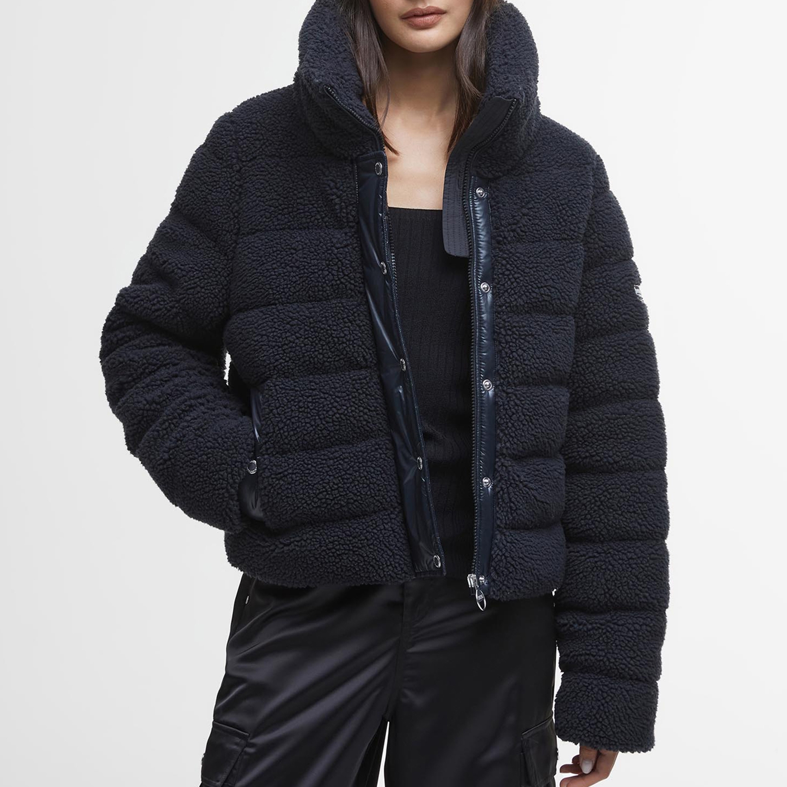 Barbour International Franchesca Quilted Sherpa Jacket - UK 12
