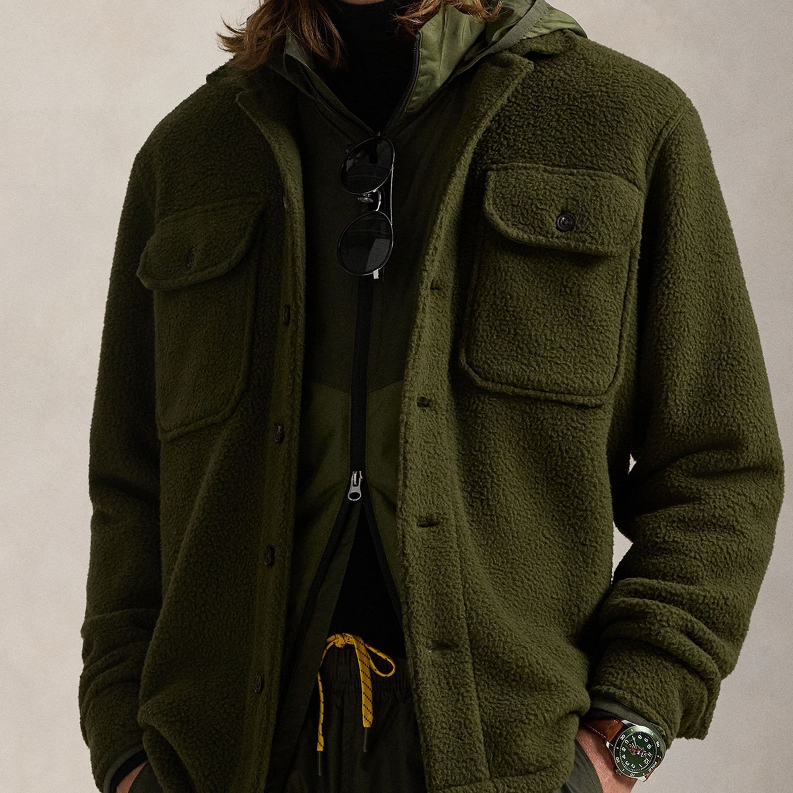 Polo Ralph Lauren Curly Hi-Pile Shirt Jacket - S