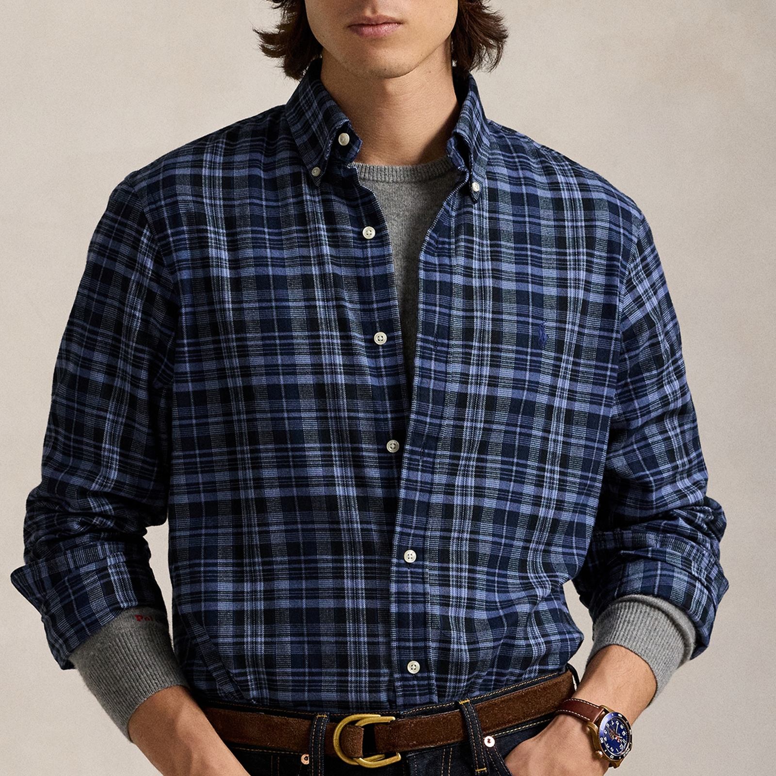 Polo Ralph Lauren Custom-Fit Performance Cotton-Blend Shirt - M