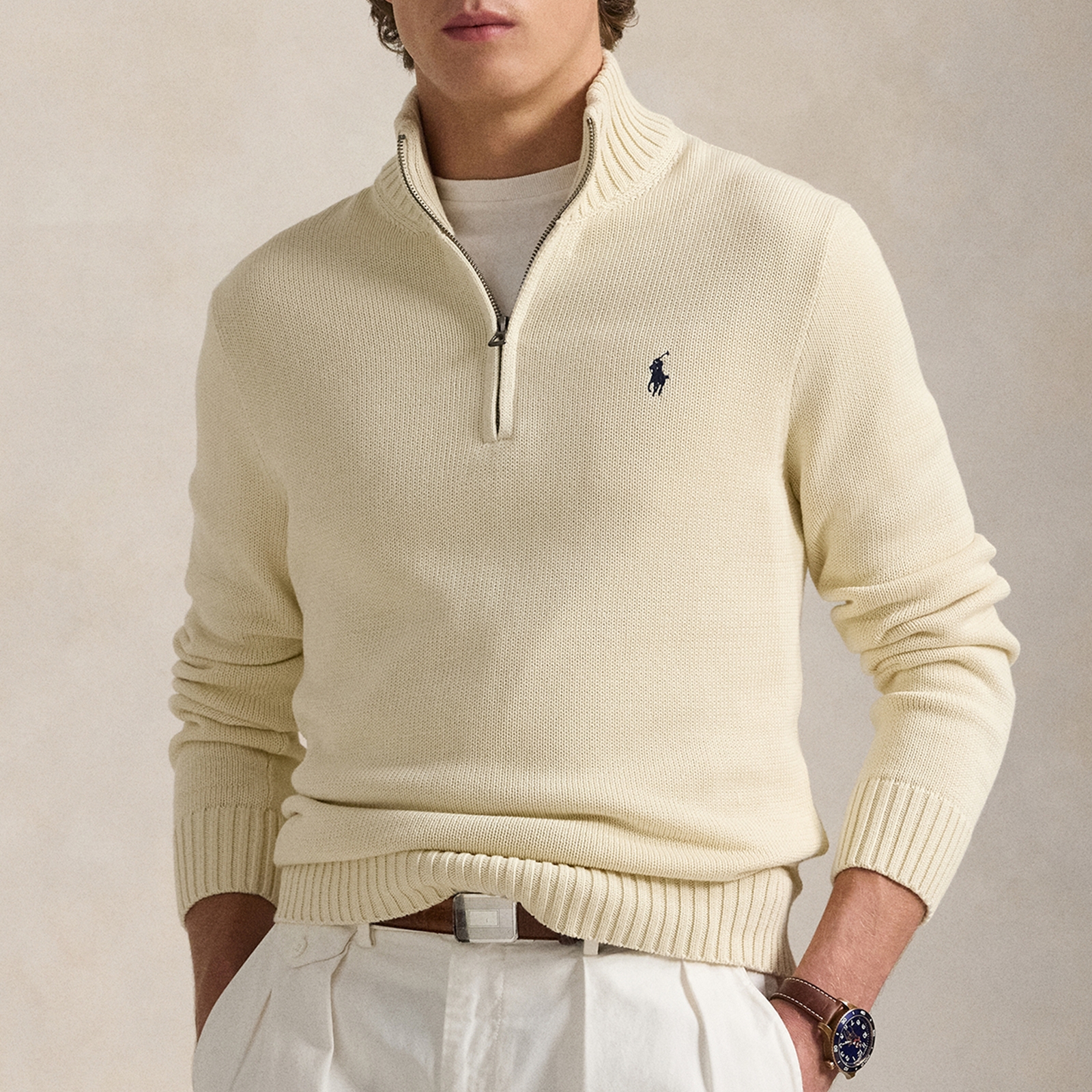 Polo Ralph Lauren Cotton-Knit Half-Zip Jumper - XXL