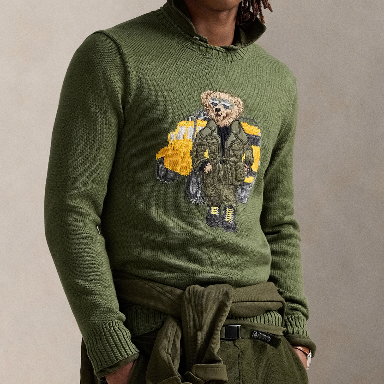 Polo Ralph Lauren Defender Bear Cotton-Knit Jumper - L