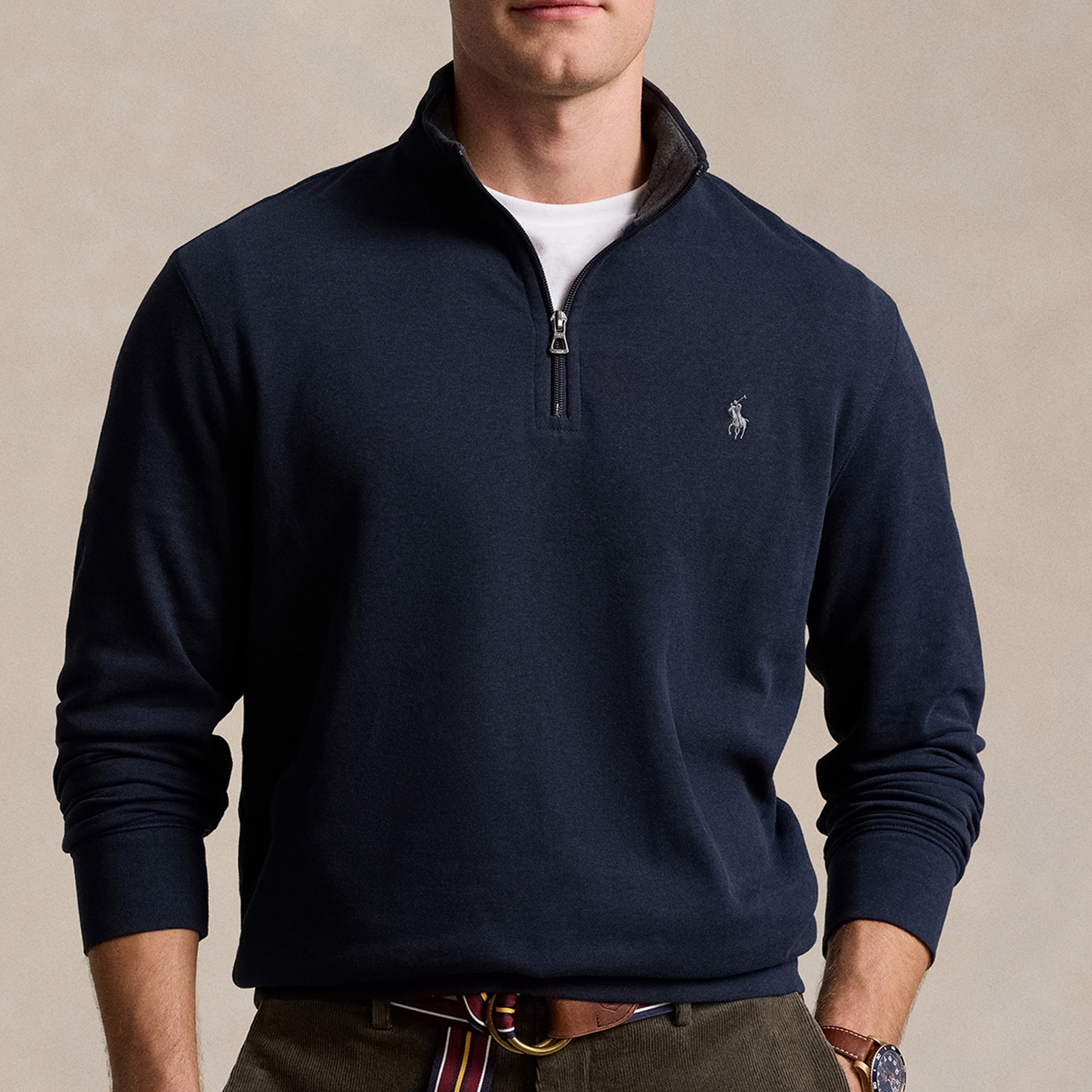 Polo Ralph Lauren Cotton-Jersey Half-Zip Jumper - XXL