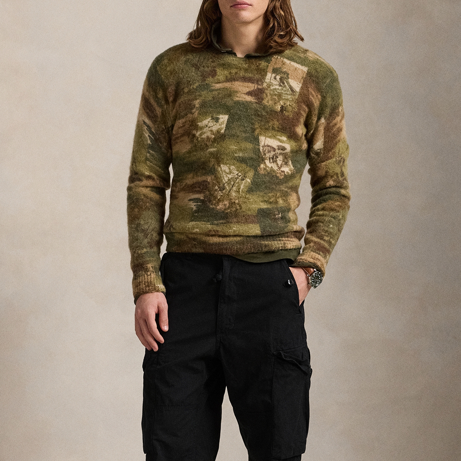 Polo Ralph Lauren Printed Knit Jumper - L