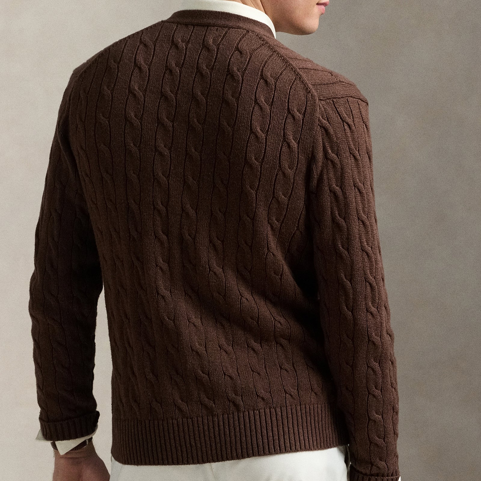 Polo Ralph Lauren Men's Cotton Cable Knit Cardigan - L