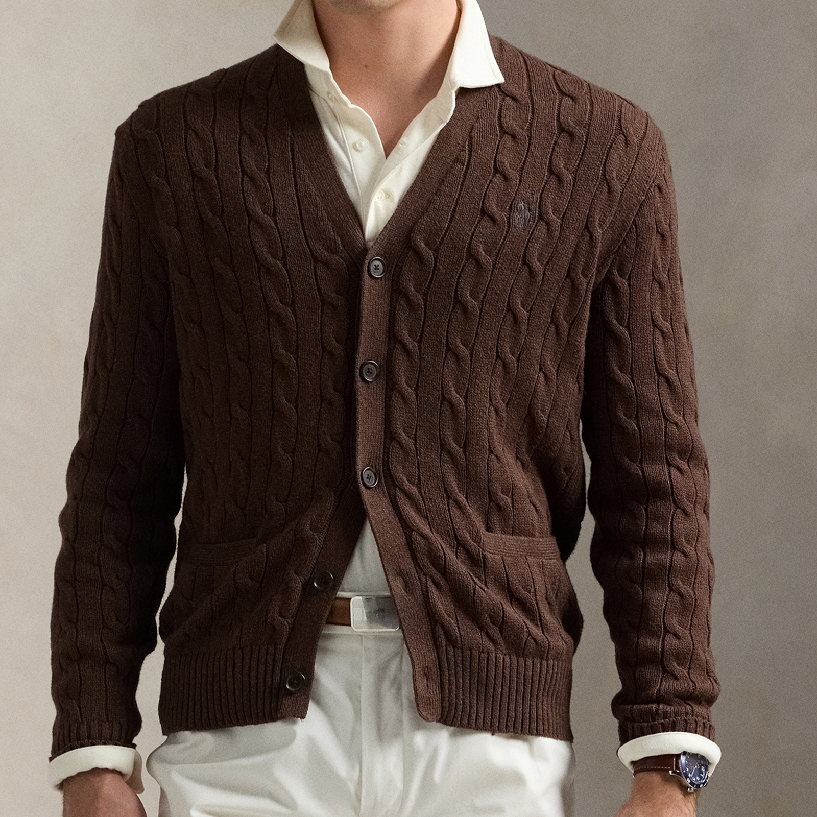 Polo Ralph Lauren Cotton Cable Knit Cardigan - XXL