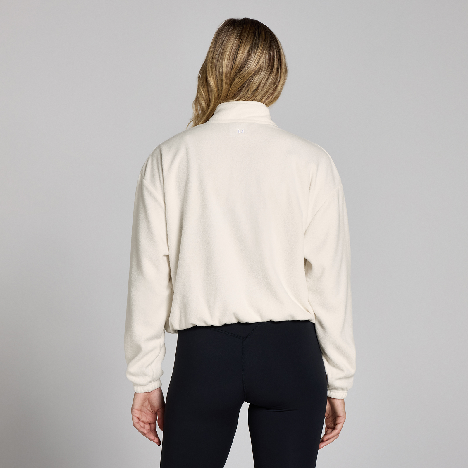 MP Damen Fleece mit 1/4-Reißverschluss und Trichterkragen – Helles Cremeweiß - XL