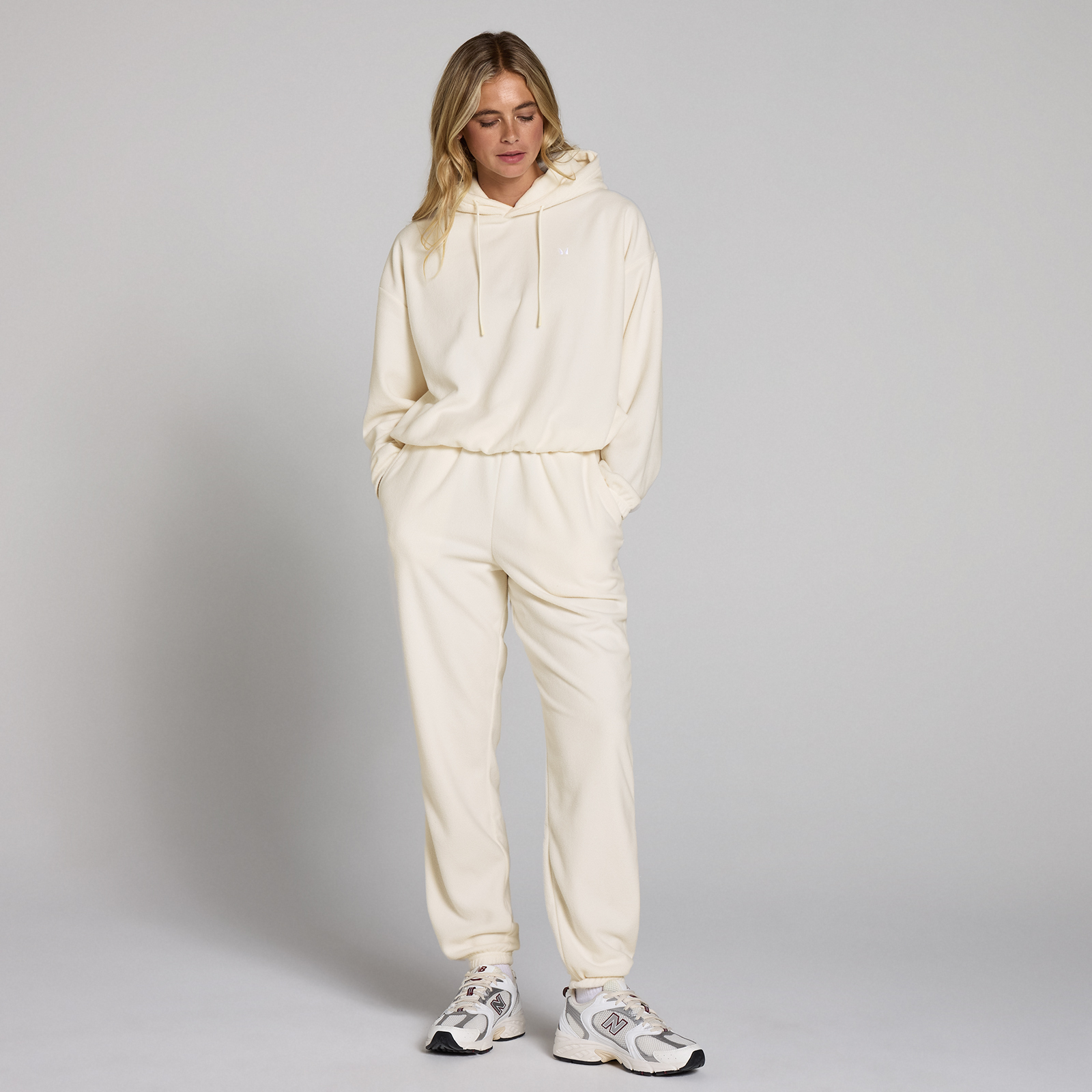 Thumbnail - MP Damen Fleece-Kapuzenpulli – Helles Cremeweiß - L