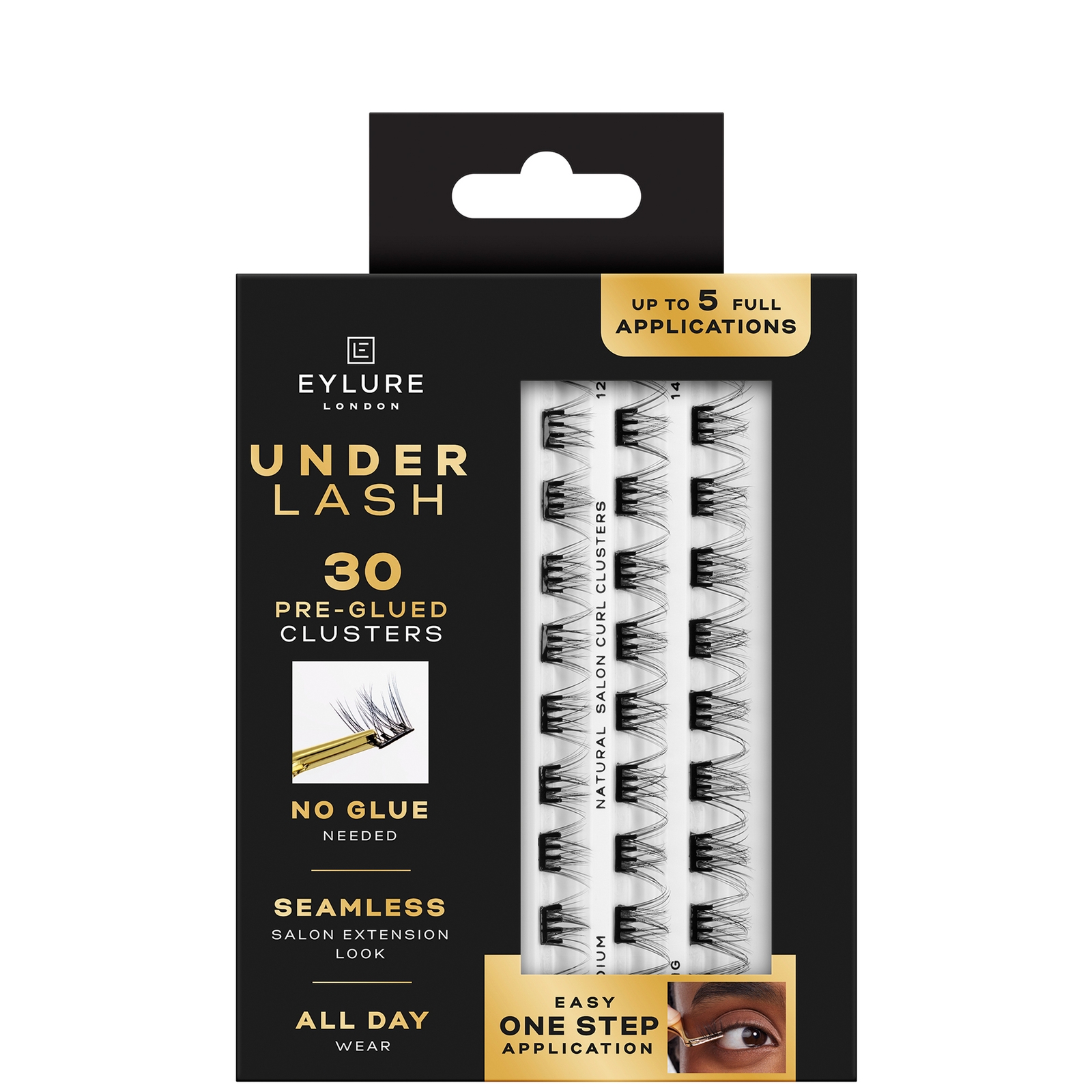 

Eylure Underlash Pre-Glued - Natural Salon Curl Clusters (No Applicator)