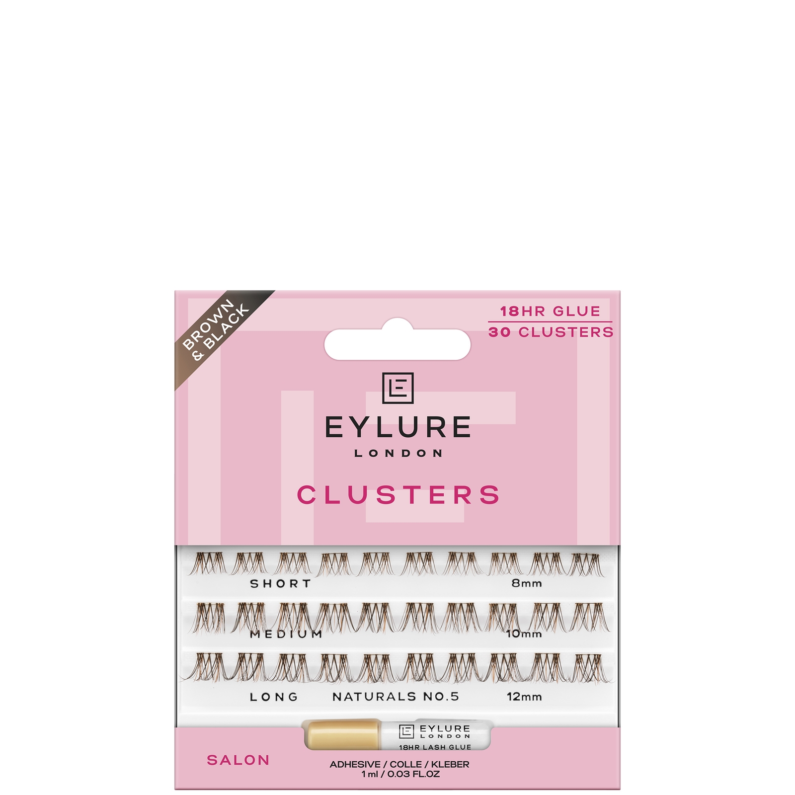 

Eylure Brown/Blk Cluster- Brown/Black Naturals No.5