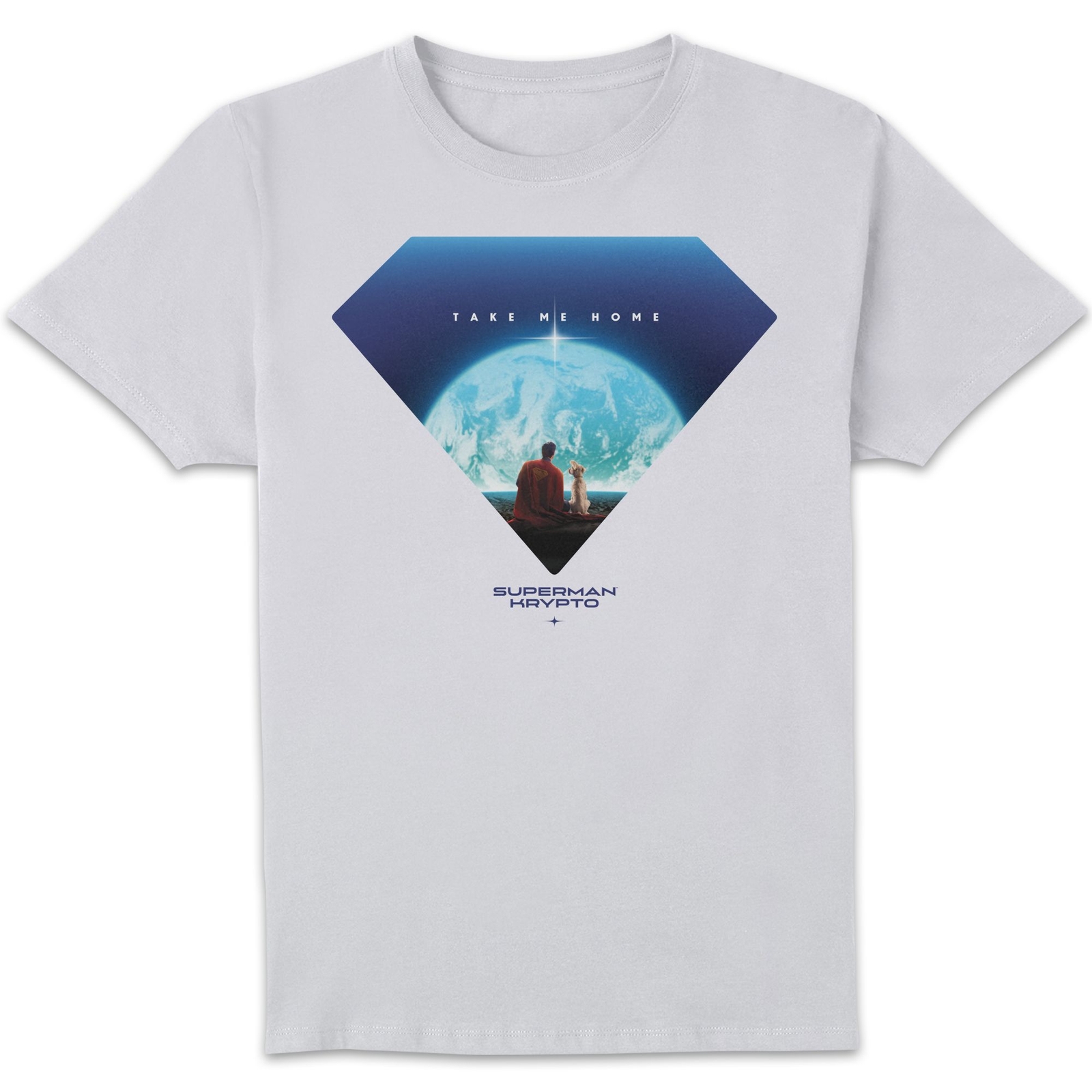 Superman Earth View Unisex T-Shirt - White - 5XL