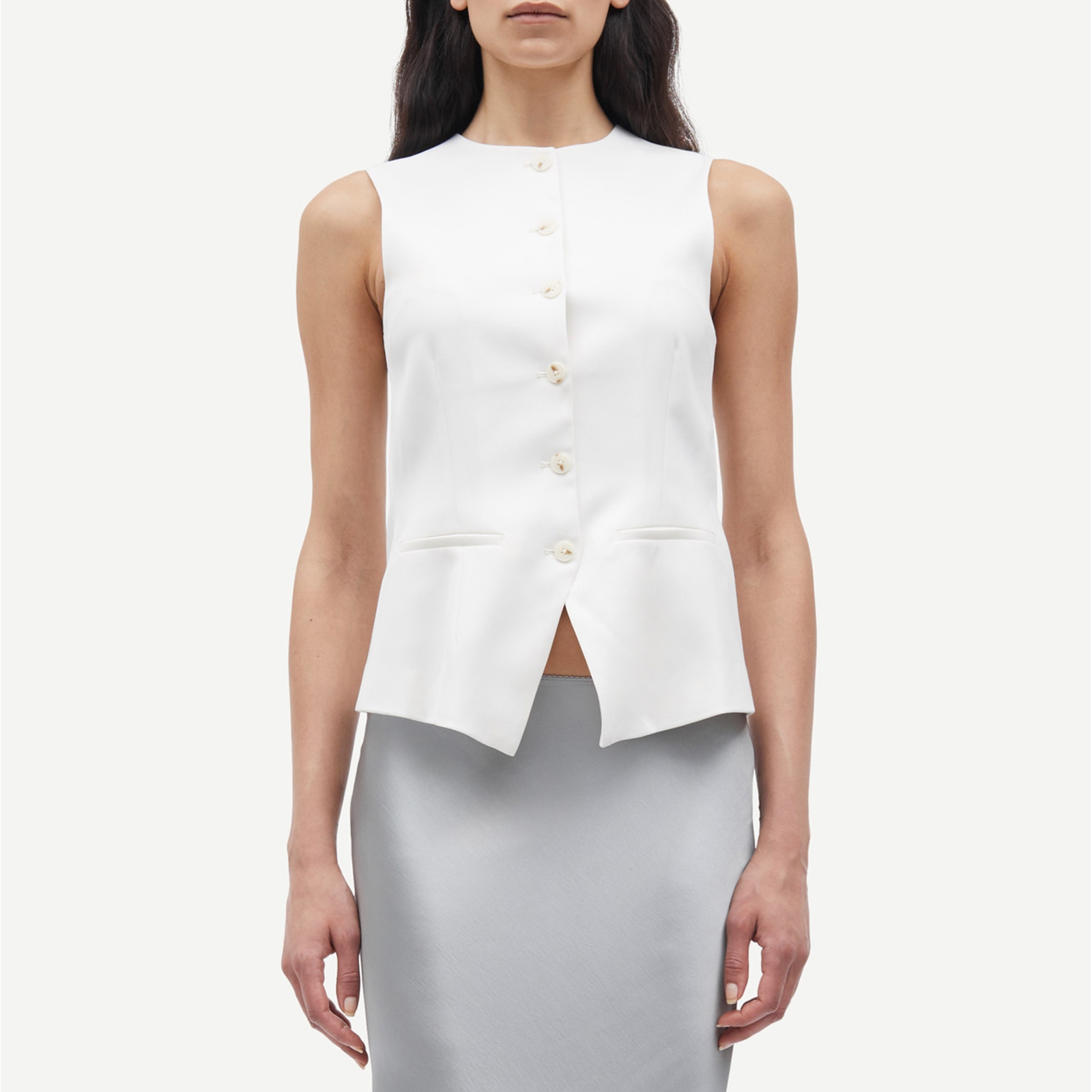 Samsøe Samsøe Saruma 14635 Woven Vest - XL - Egret