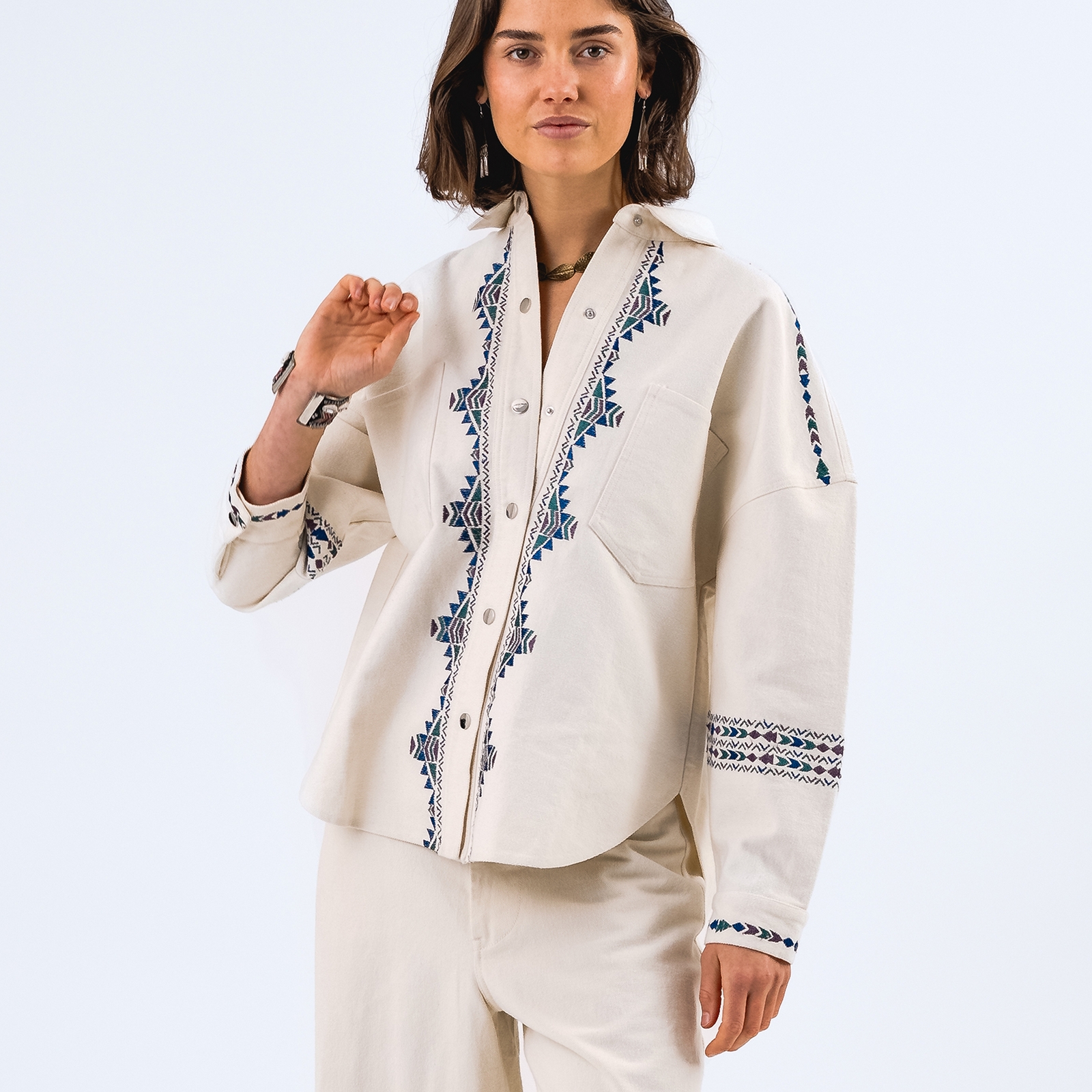 Lollys Laundry VeidaLL LS Cotton-Twill Blouse - L