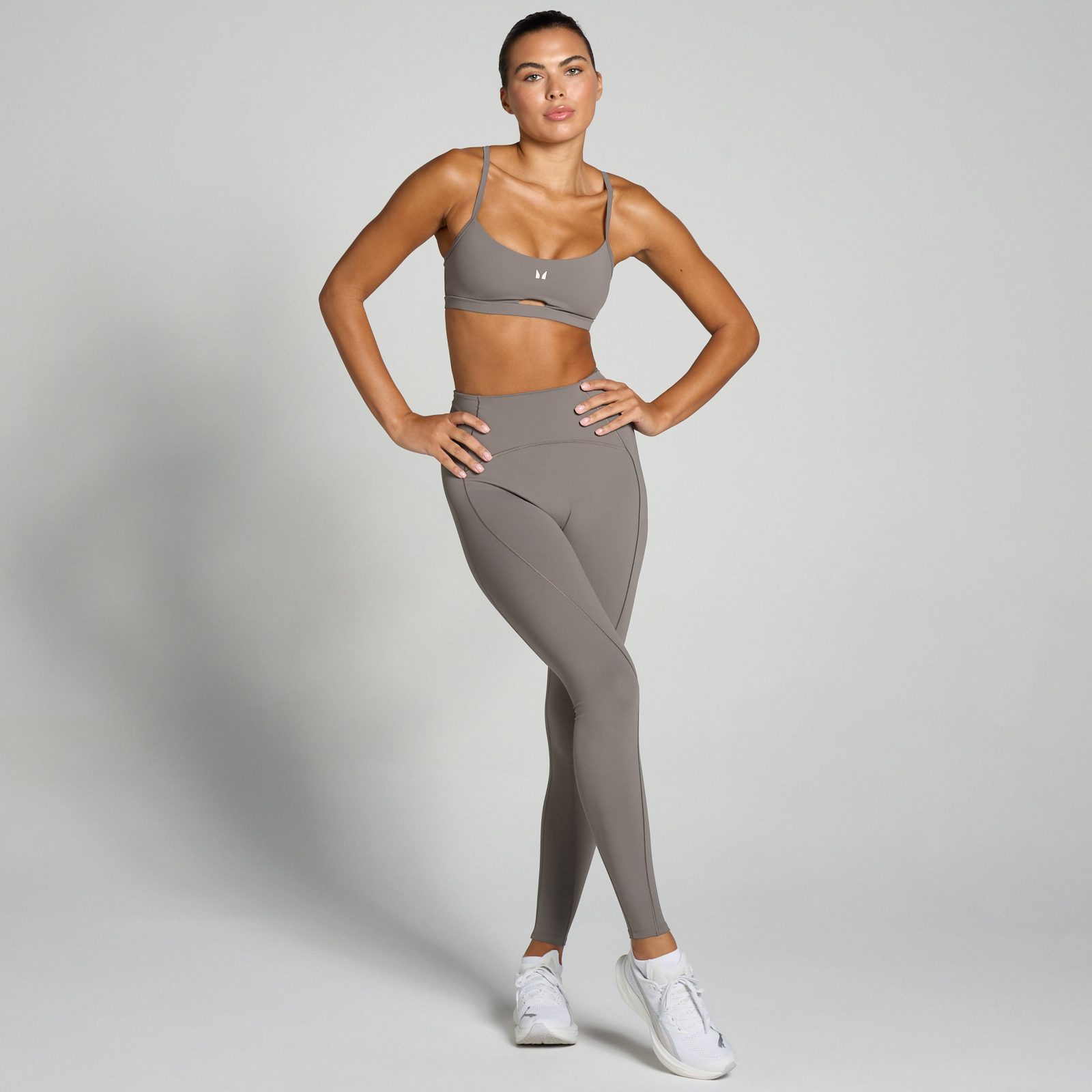 5059883394510 - MP Damen Tempo Ultra Curved Seam Leggings – Dunkler Trüffel - L