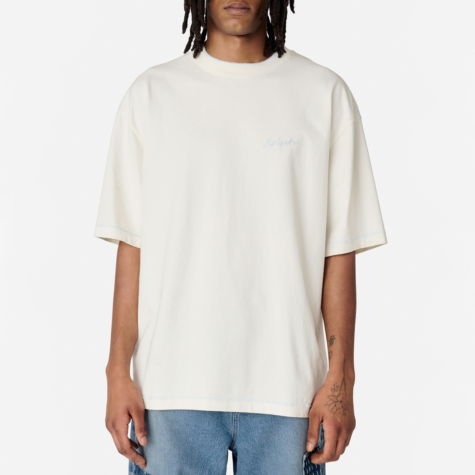 Axel Arigato Seam Oversized Cotton-Jersey T-Shirt - L