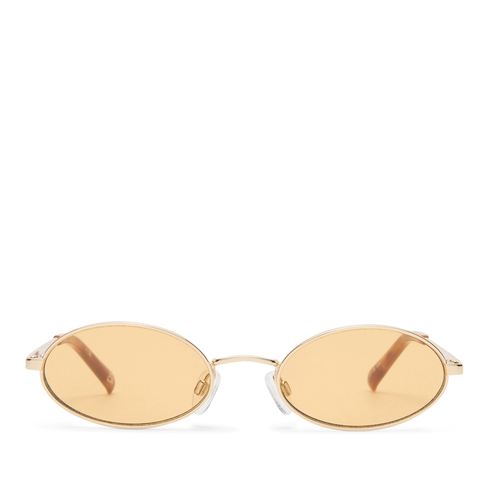 Le Specs Love Train Gold-Tone Oval-Frame Sunglasses