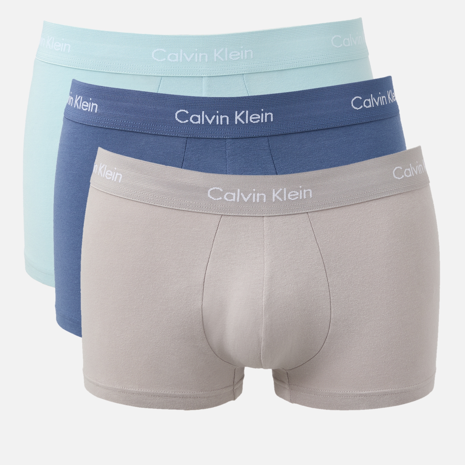 Calvin Klein Three-Pack Cotton-Blend Low-Rise Trunks - S