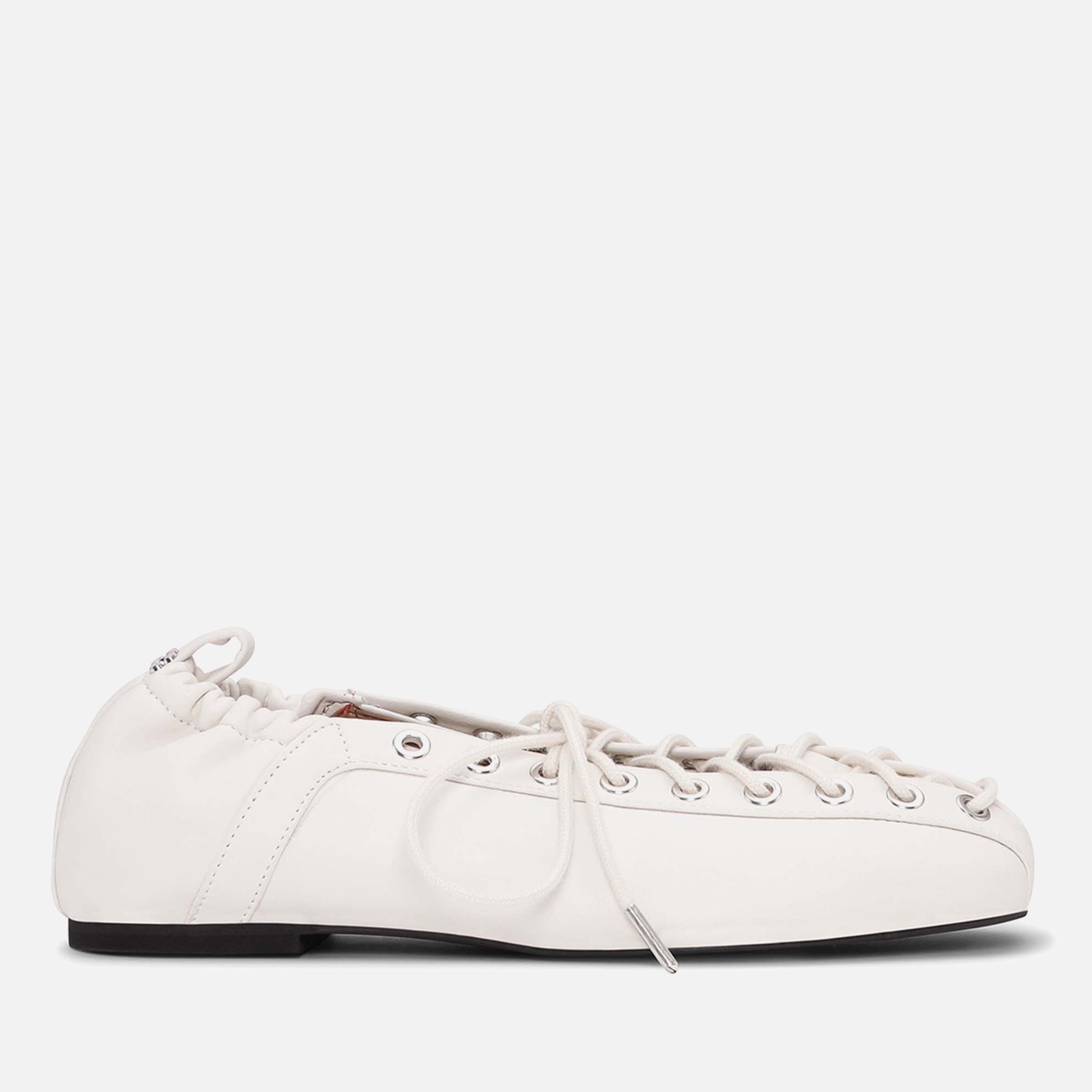 Ganni Women's Faux Leather Ballet Shoes - UK 6