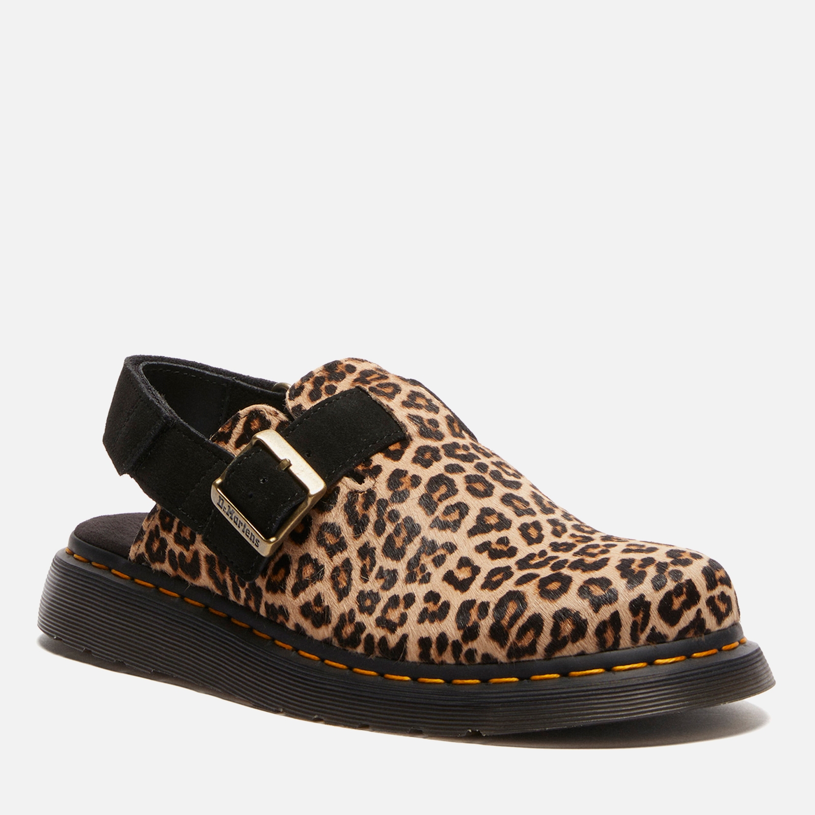 Dr. Martens Women's Jorge II Leopard Leather Mules - UK 6