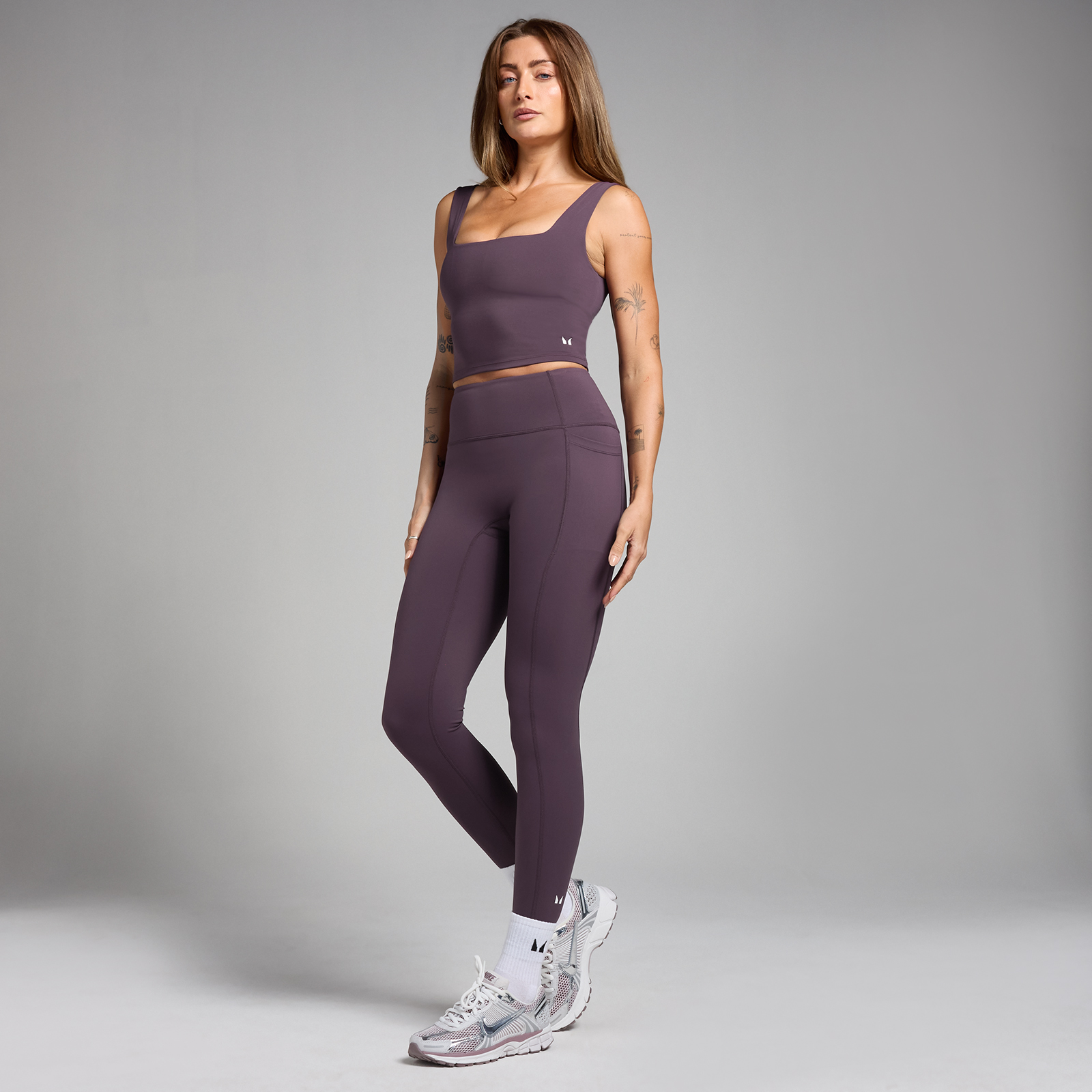 5059883421582 - MP Damen Active Top mit quadratischem Ausschnitt – Dunkles Lila - XL 5059883421582 - MP Damen Active Top mit quadratischem Ausschnitt – Dunkles Lila - XL