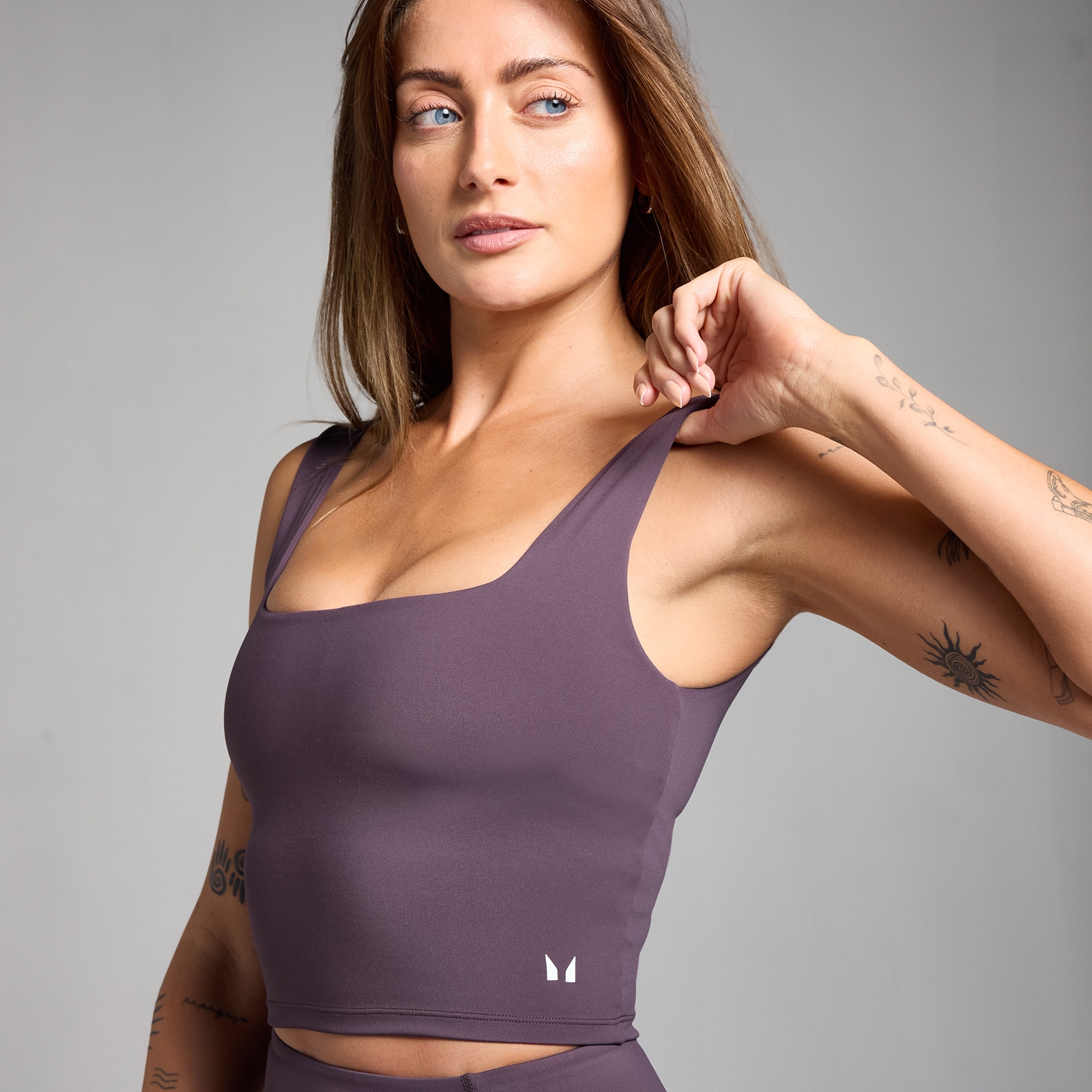 Thumbnail - MP Damen Active Top mit quadratischem Ausschnitt – Dunkles Lila - XS