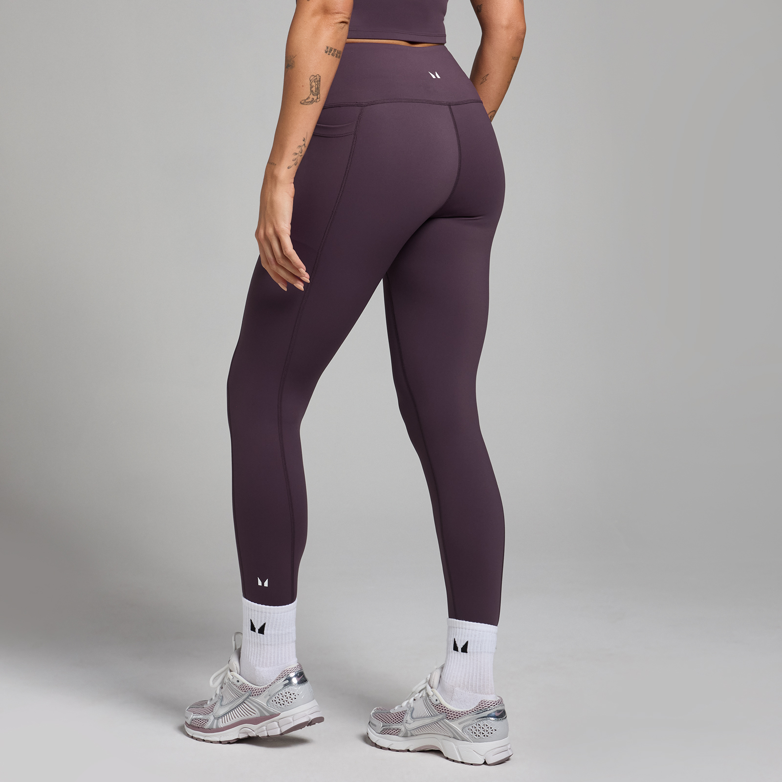 MP Damen Active Leggings mit Taschen – Dunkles Lila - L