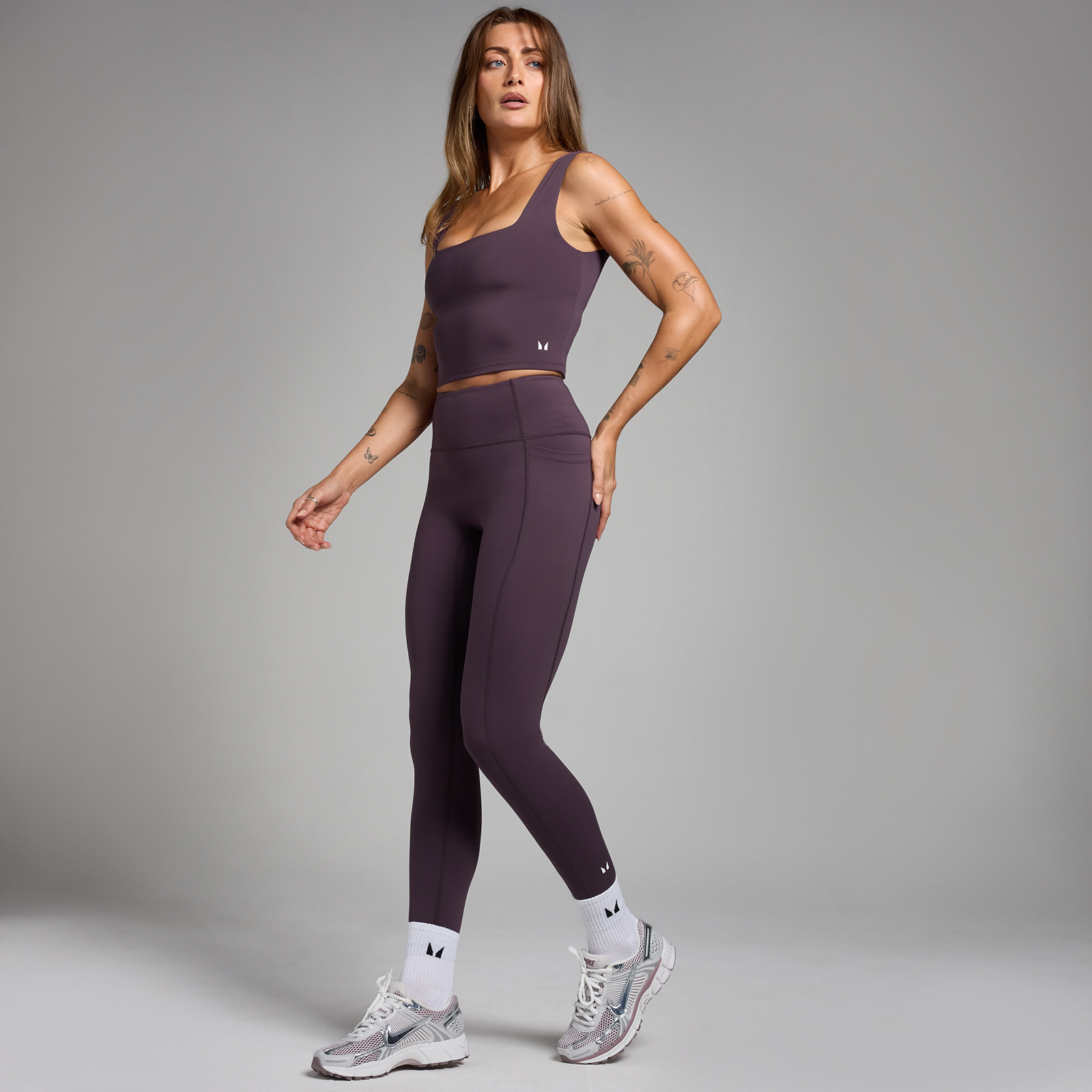 Thumbnail - MP Damen Active Leggings mit Taschen – Dunkles Lila - L